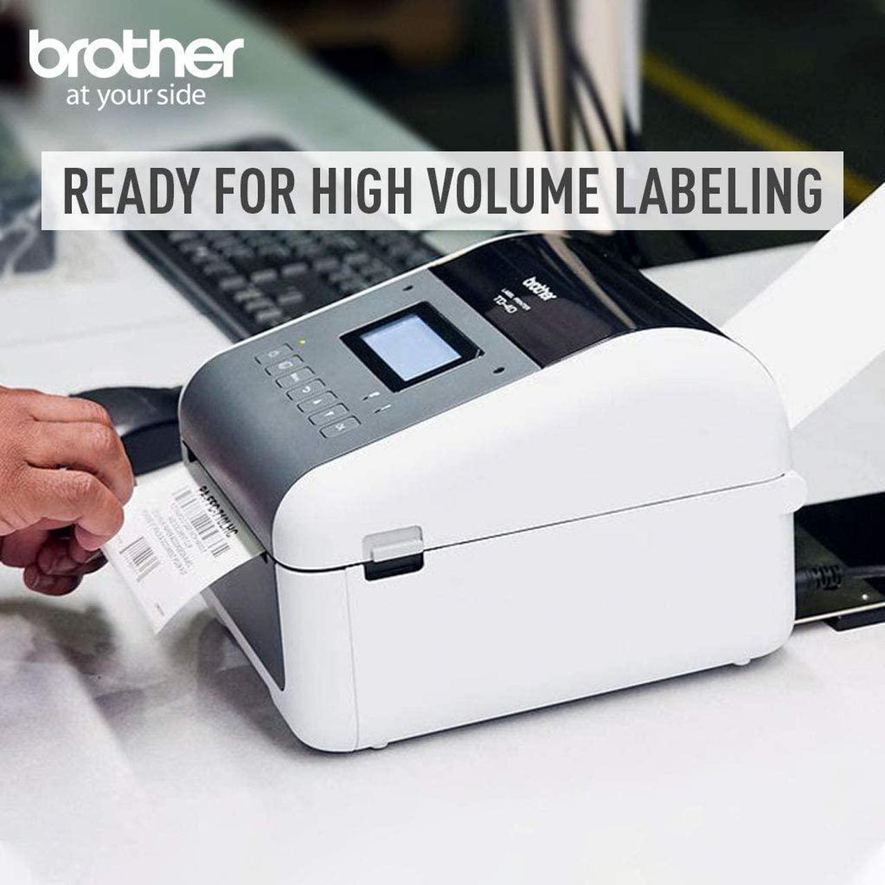 Alt view image 7 of 7 - Brother Desktop Direct Thermal Printer - Monochrome - Label Print - Ethernet - USB - Serial - Bluetooth - TD-4550DNWB