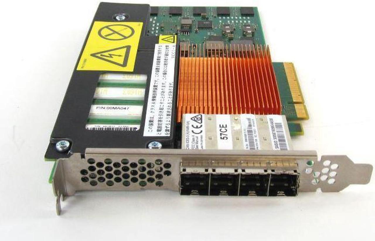 Alt view image 3 of 3 - IBM 00MA053 4-Port 6Gb SAS PCIe3 (x8) 12Gb Cache RAID FH Adapter