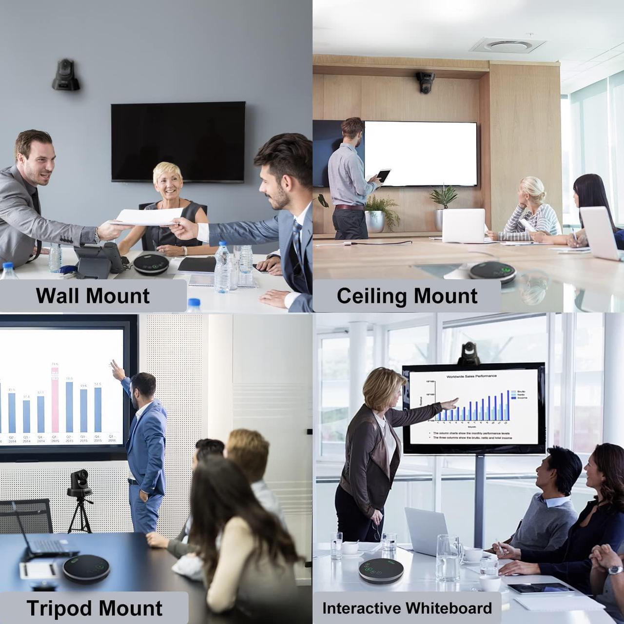 Alt view image 7 of 7 - Conference Room Camera System with Bluetooth Microphone,USB PTZ Video Camera Kit for Meeting Education Church Works with Microsoft Teams, Zoom, OBS, PC(Cam+ Mic)
