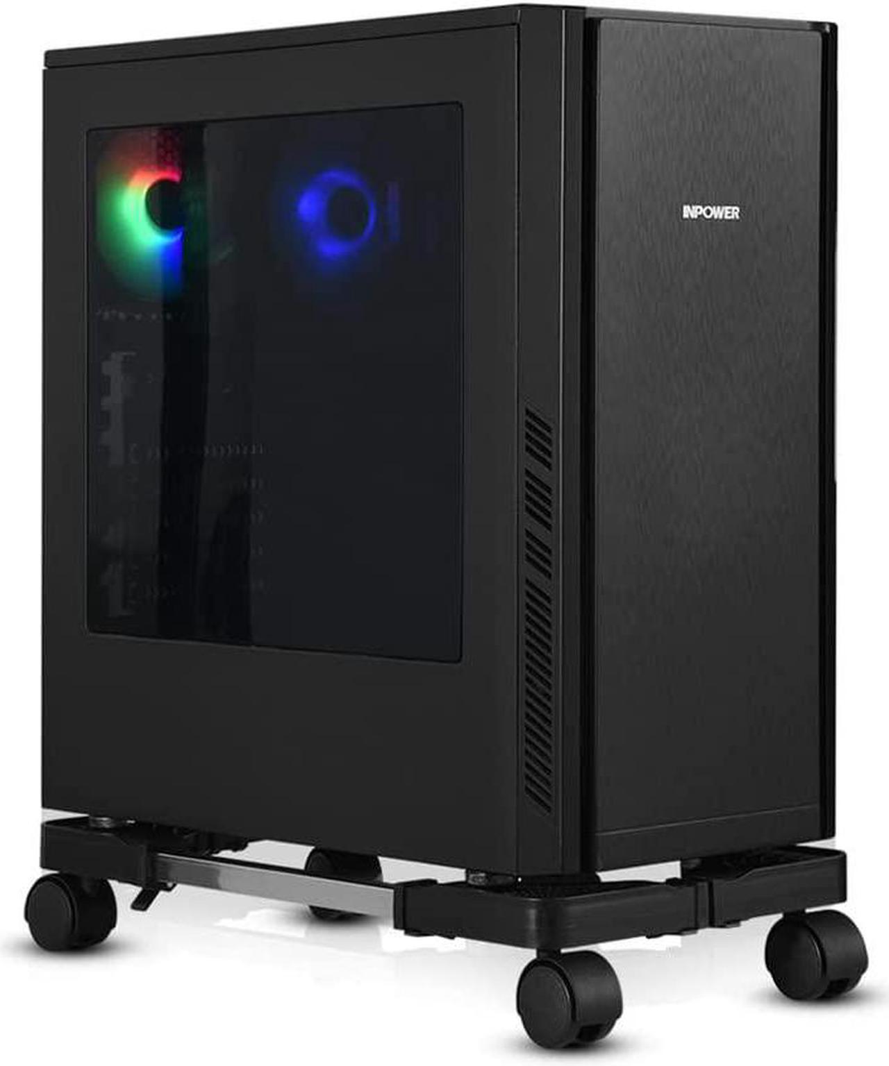 Main image of Computer Tower Stand, Adjustable Mobile CPU Stand with Rolling Caster Wheels, Premium PC Tower Stand Holder for Floor Carpet Gaming PC Case