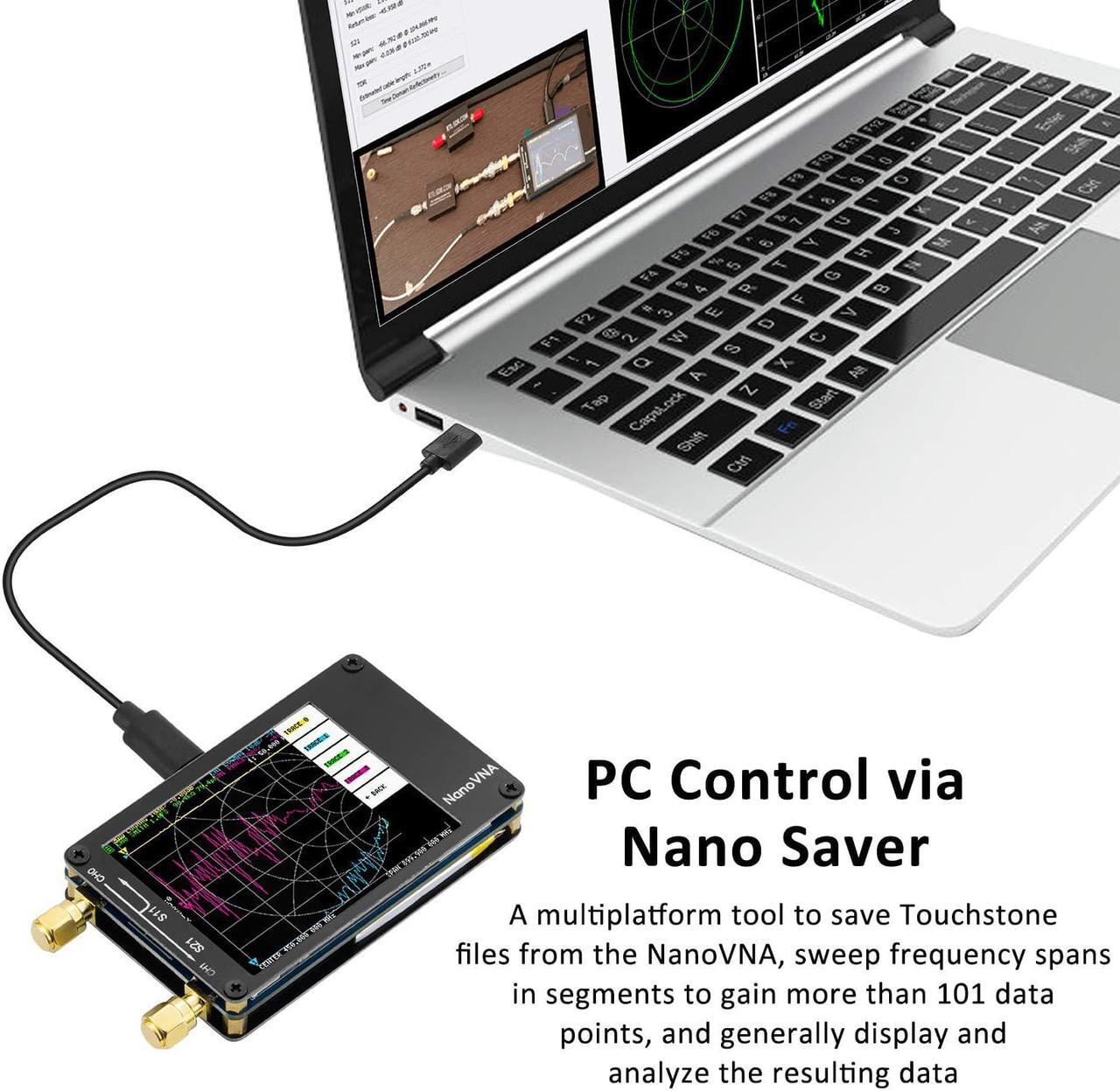 Alt view image 2 of 7 - NanoVNA Vector Network Analyzer 10KHz -1.5GHz HW V3.5 HF VHF UHF Antenna Analyzer Measuring S Parameters, Voltage Standing Wave Ratio, Phase, Delay, Smith Chart with 2.8'' Touchscreen