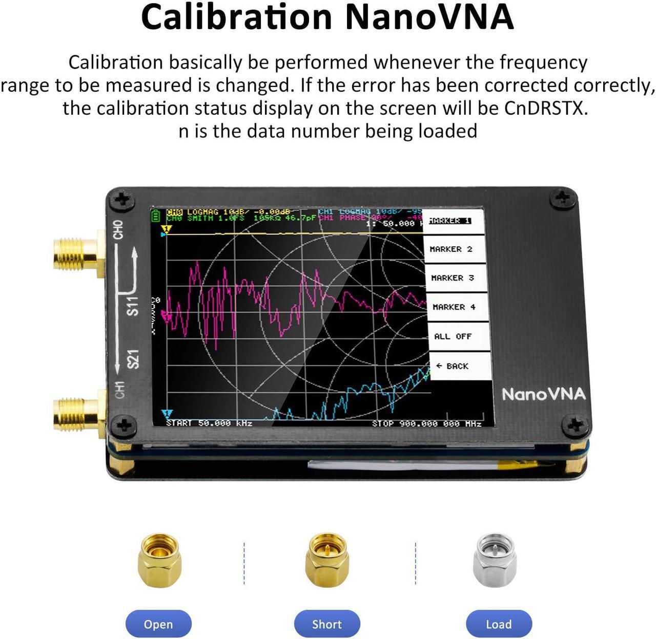 Alt view image 3 of 7 - NanoVNA Vector Network Analyzer 10KHz -1.5GHz HW V3.5 HF VHF UHF Antenna Analyzer Measuring S Parameters, Voltage Standing Wave Ratio, Phase, Delay, Smith Chart with 2.8'' Touchscreen