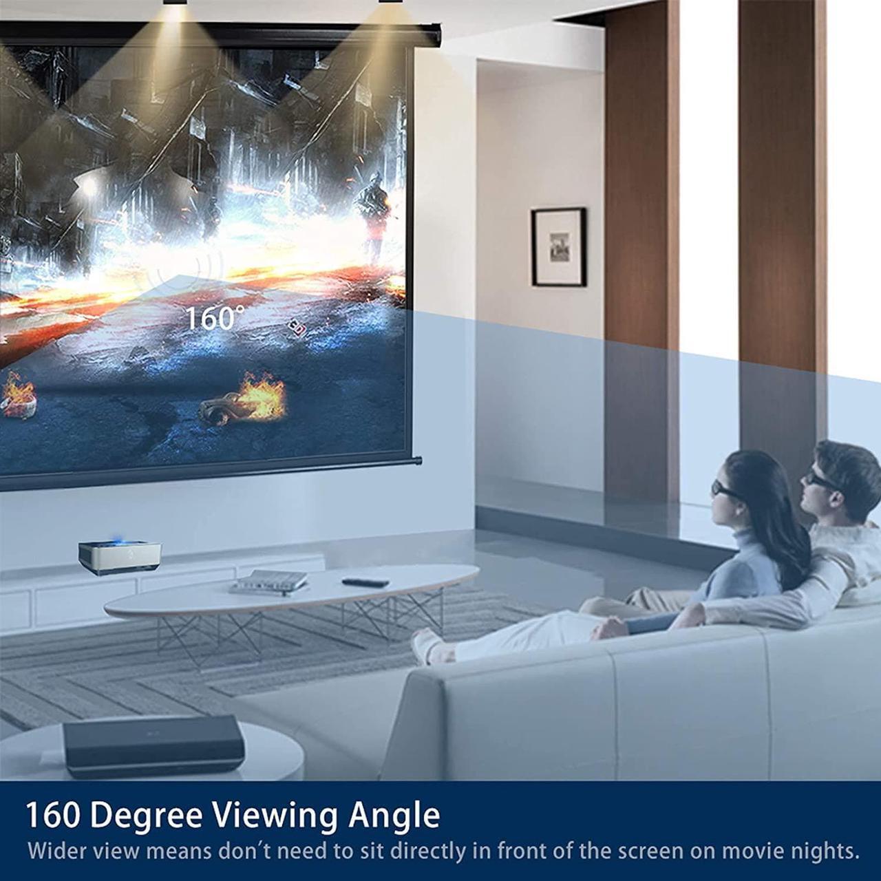 Alt view image 6 of 7 - 120" Motorized Projector Screen Electric Diagonal Automatic Projection 4:3 HD Movies Screen for Home Theater Presentation Education Outdoor Indoor W/Remote Control and Wall/Ceiling Mount (Black)