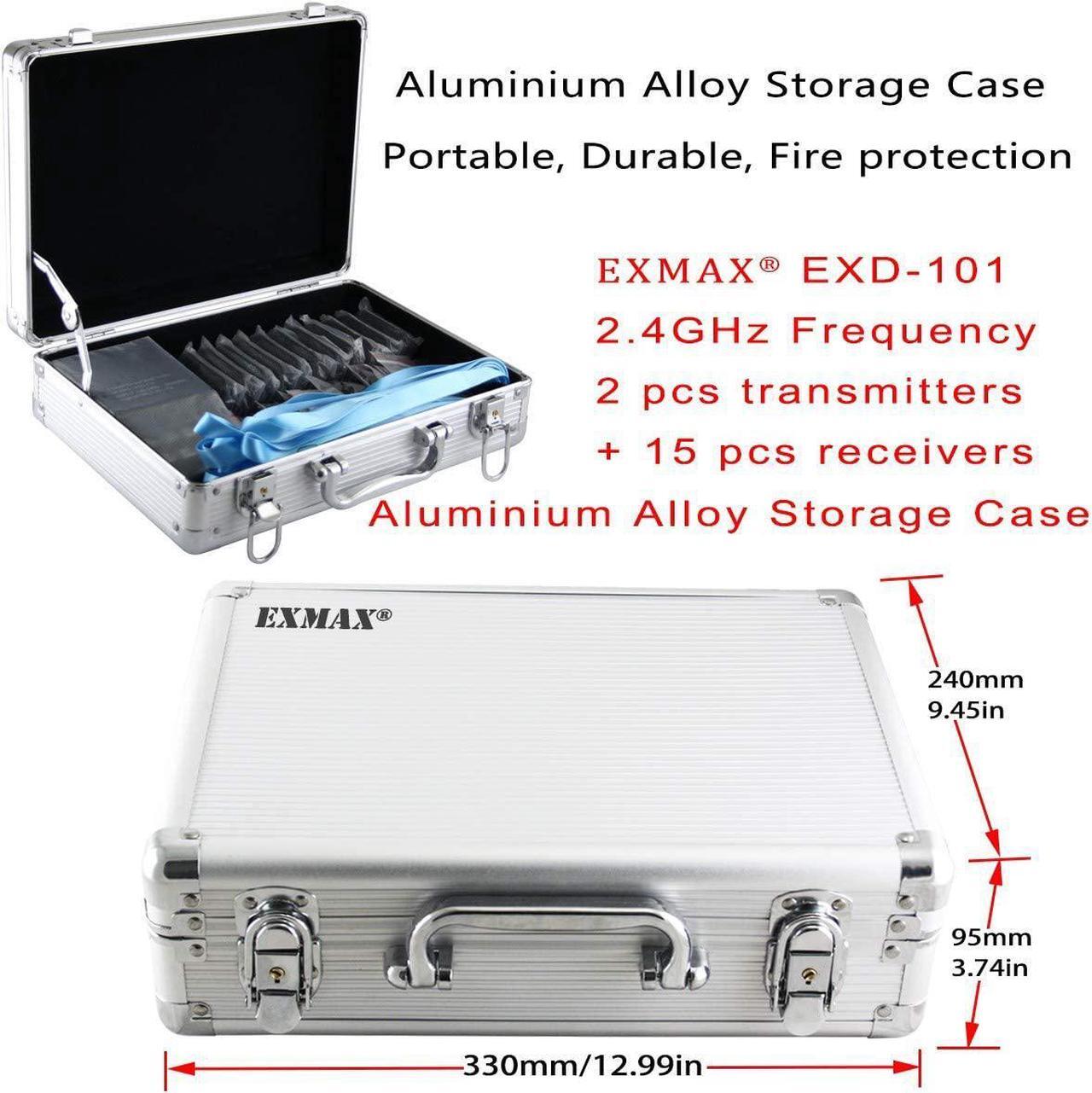 Alt view image 2 of 7 - 2.4GHz Wireless Audio Tour Guide System for Industry Visit, Civic Meeting, Corporate/Government Visitant Reception, Student Training - 2 Transmitters 15 Receivers & Silver Storage Case
