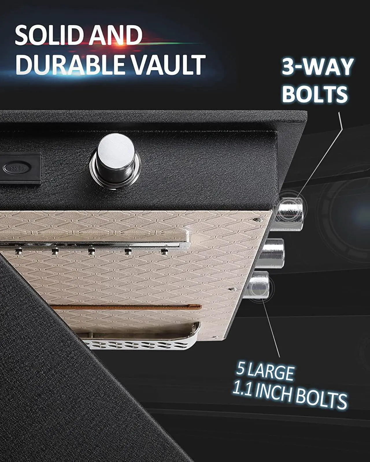 Alt view image 4 of 7 - Large Safe Box for Home,4.2 Cubic Feet Home Safe Box,27.6in Security Safe Box,Big Safe with Electronic Keypad Digital Lock for Home Office Hotel,Secure Cash,Guns,Documents,Jewelry