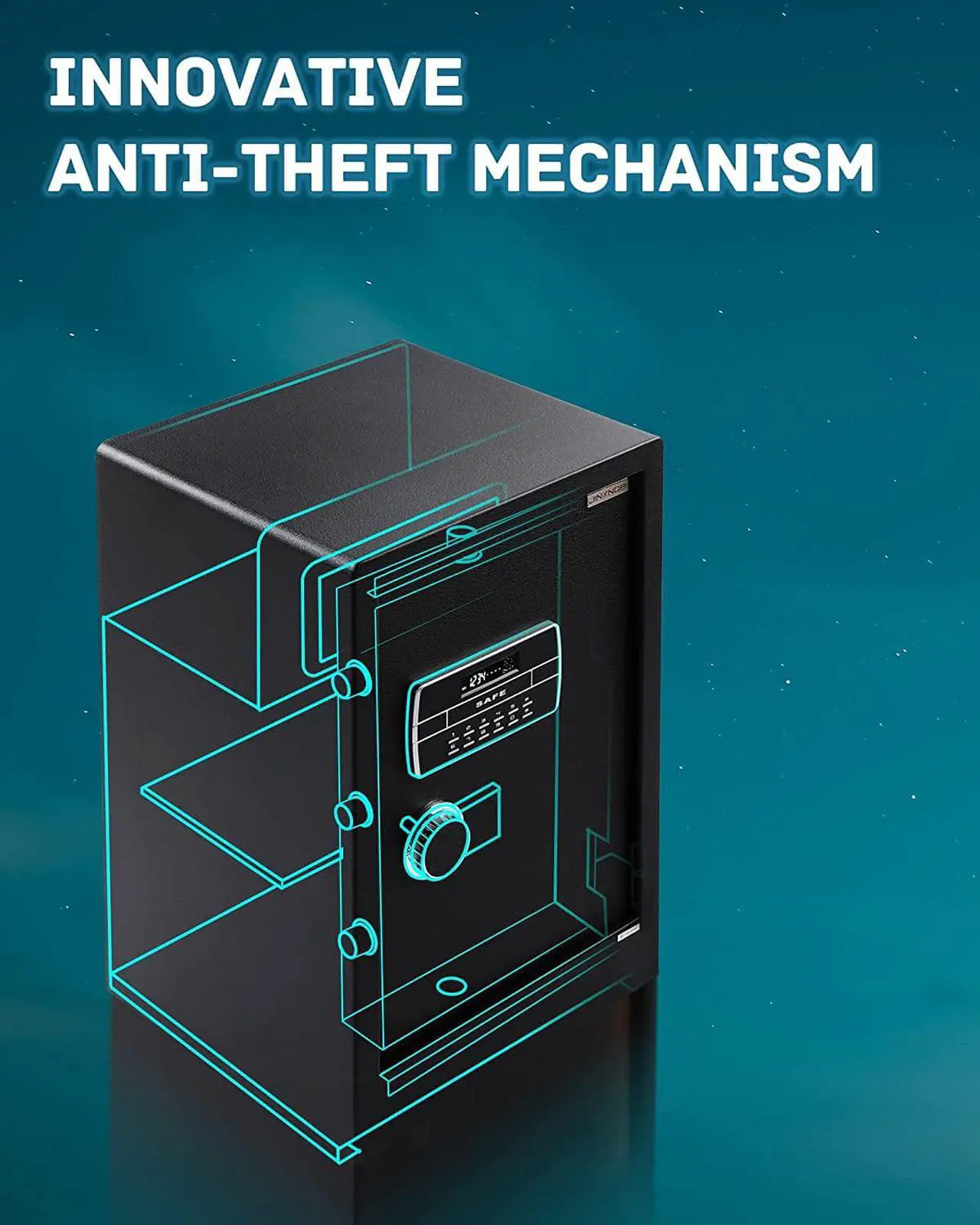Alt view image 6 of 7 - Large Safe Box for Home,4.2 Cubic Feet Home Safe Box,27.6in Security Safe Box,Big Safe with Electronic Keypad Digital Lock for Home Office Hotel,Secure Cash,Guns,Documents,Jewelry