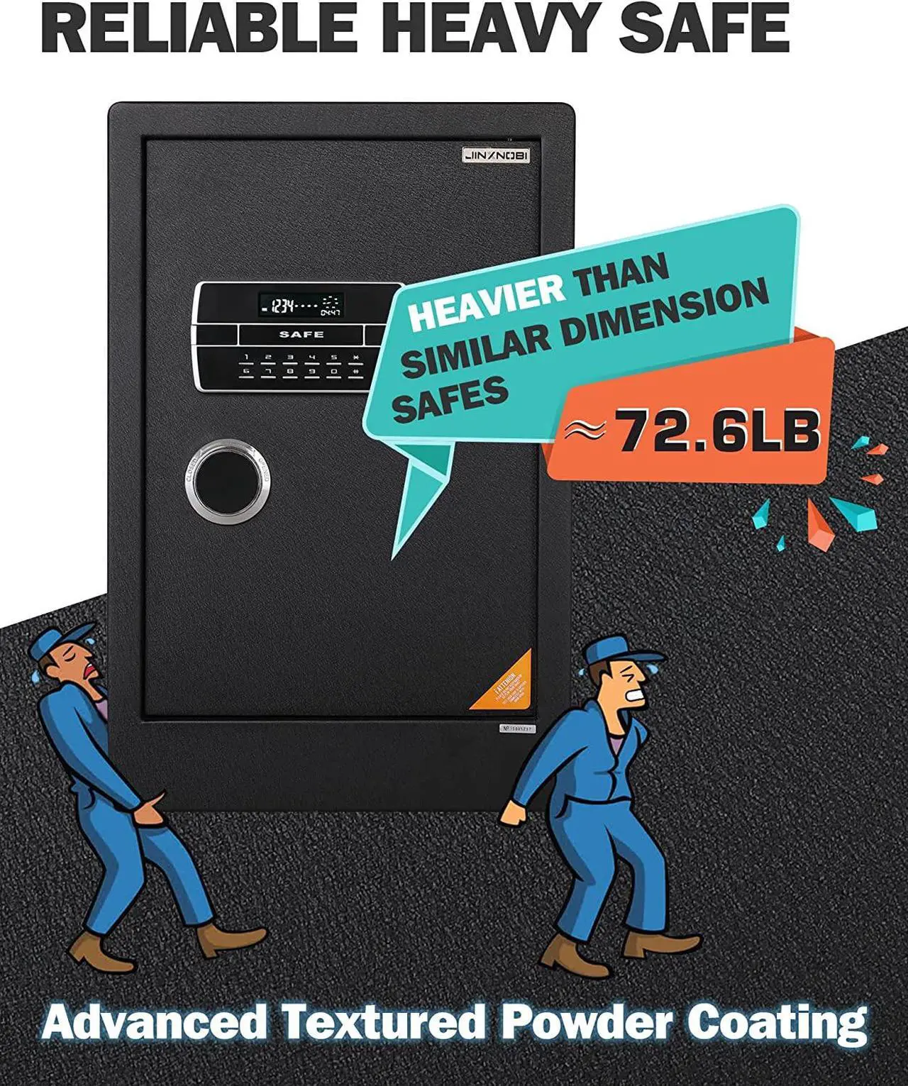 Alt view image 2 of 7 - Large Safe Box for Home,4.2 Cubic Feet Home Safe Box,27.6in Security Safe Box,Big Safe with Electronic Keypad Digital Lock for Home Office Hotel,Secure Cash,Guns,Documents,Jewelry