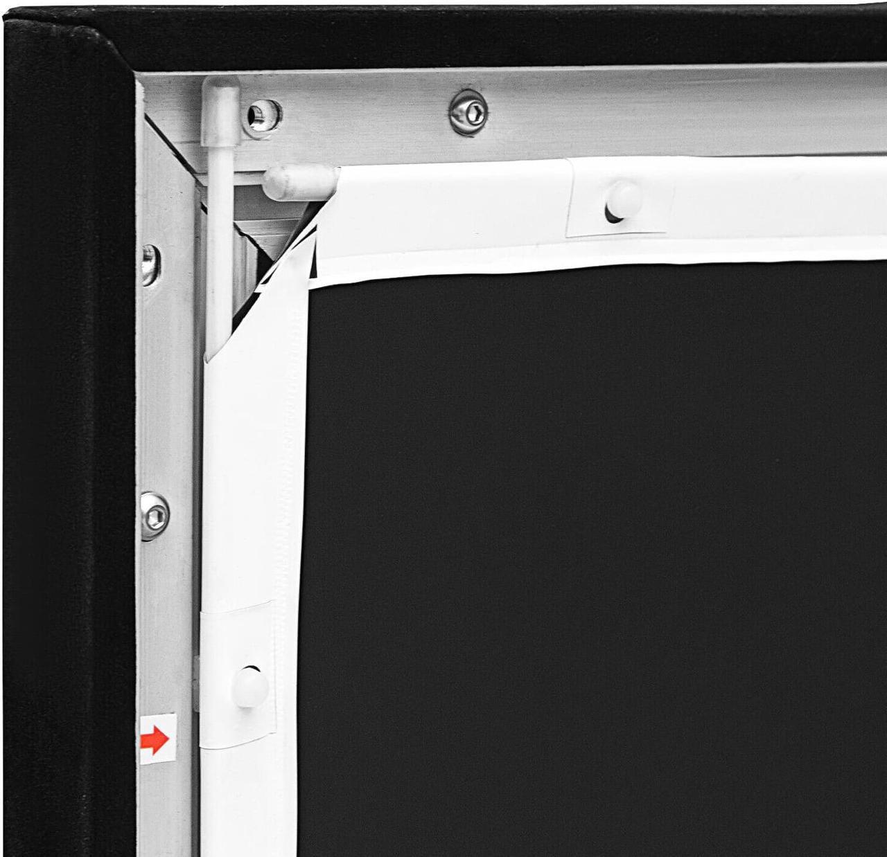 Alt view image 2 of 2 - 130" Projector Screen 16:9 HD 4K Home Theatre 3D Aluminum & PVC
