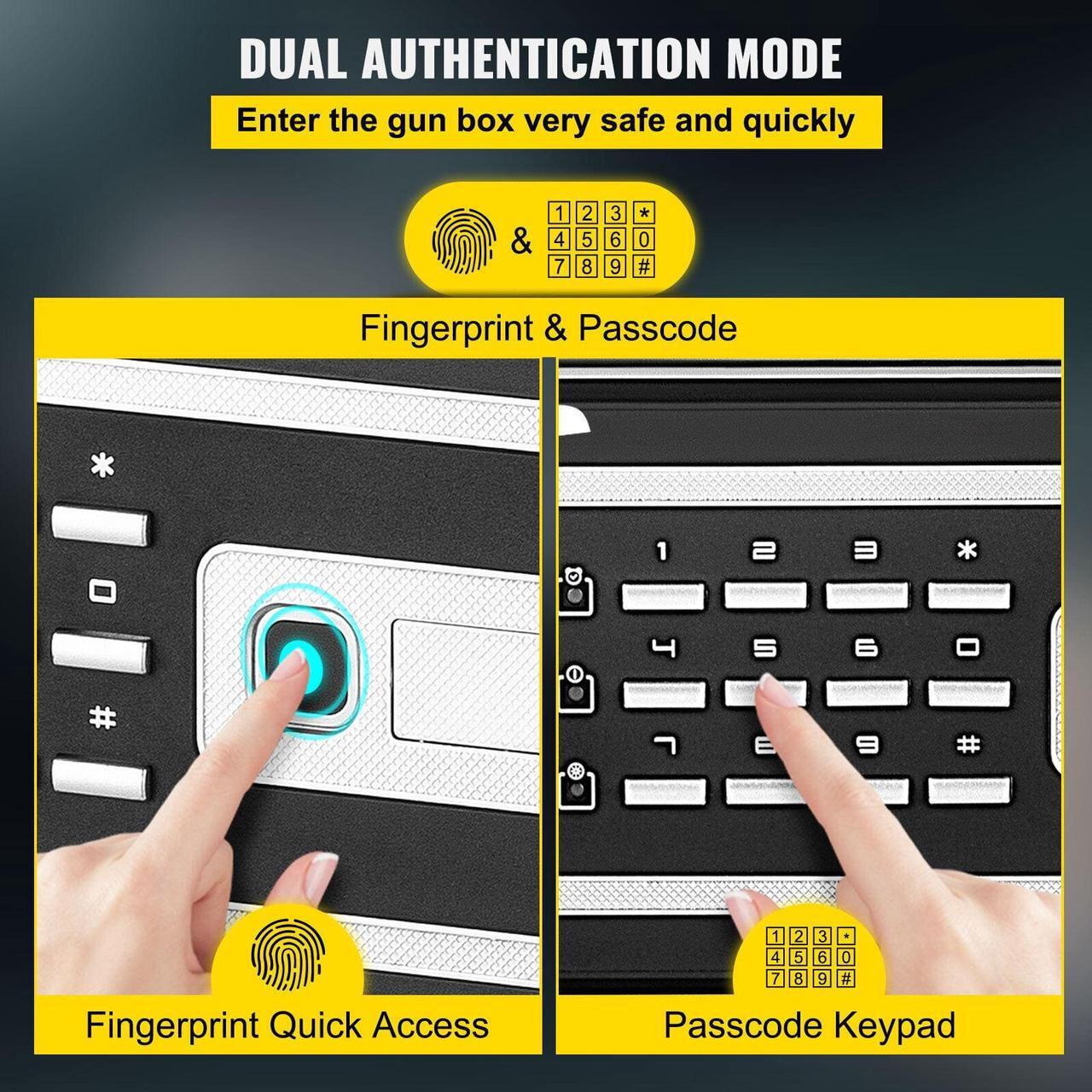 Alt view image 2 of 7 - Safe Box Lock Security 2.1 Cubic Feet Fingerprint Biometric Home Office
