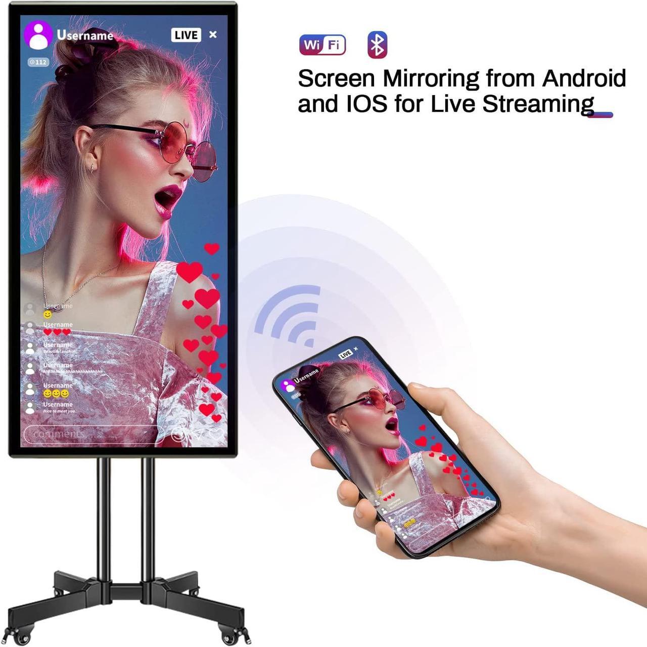 Alt view image 5 of 7 - Smart Board, 49 Inch Digital Electronic Whiteboard and Smartboard for Classroom, Screen Mirroring from for Live Streaming, Digital Signage Displays and Player for Advertising(Board Only)
