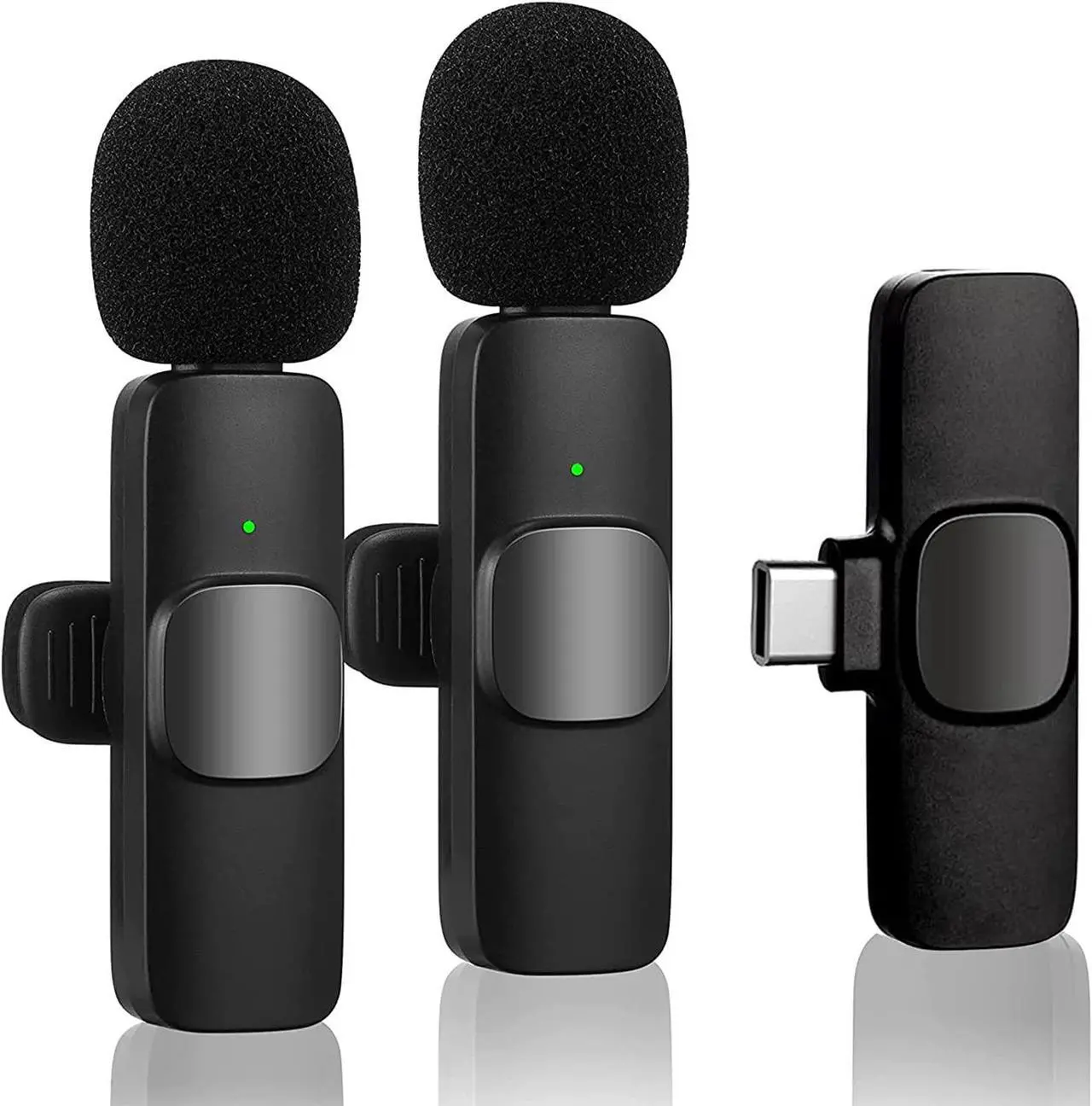 Main image of Wireless Lavalier Microphone for Phone(USB-C), Dual Wireless Microphone for Video Recording, Live Stream, Vlog, YouTube, TikTok, Facebook, Zoom - Noise Reduction & Plug-Play(No Need App/Bluetooth)
