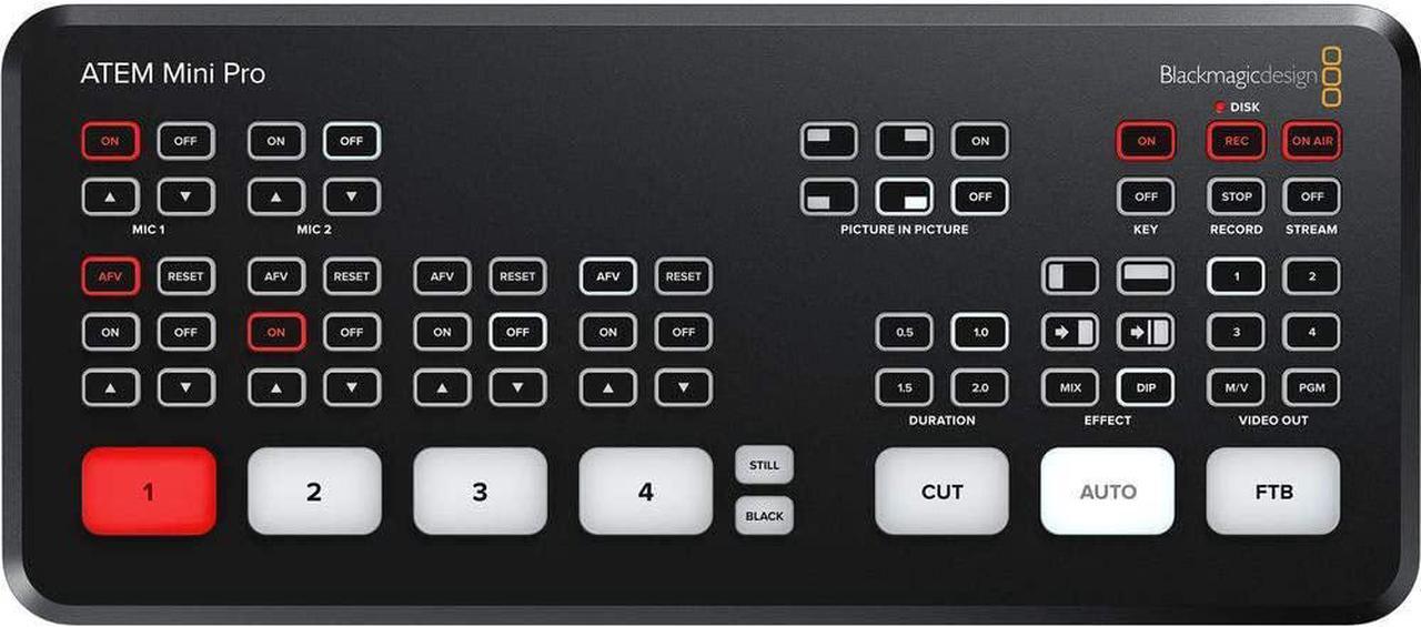 Alt view image 2 of 3 - Blackmagic Design ATEM Mini Pro HDMI Live Stream Switcher Starter Bundle with 6 HDMI Cable, 7 Cat5e Cable, and 5-Pack of Solid Signal Cable Ties (SWATEMMINIBPR)