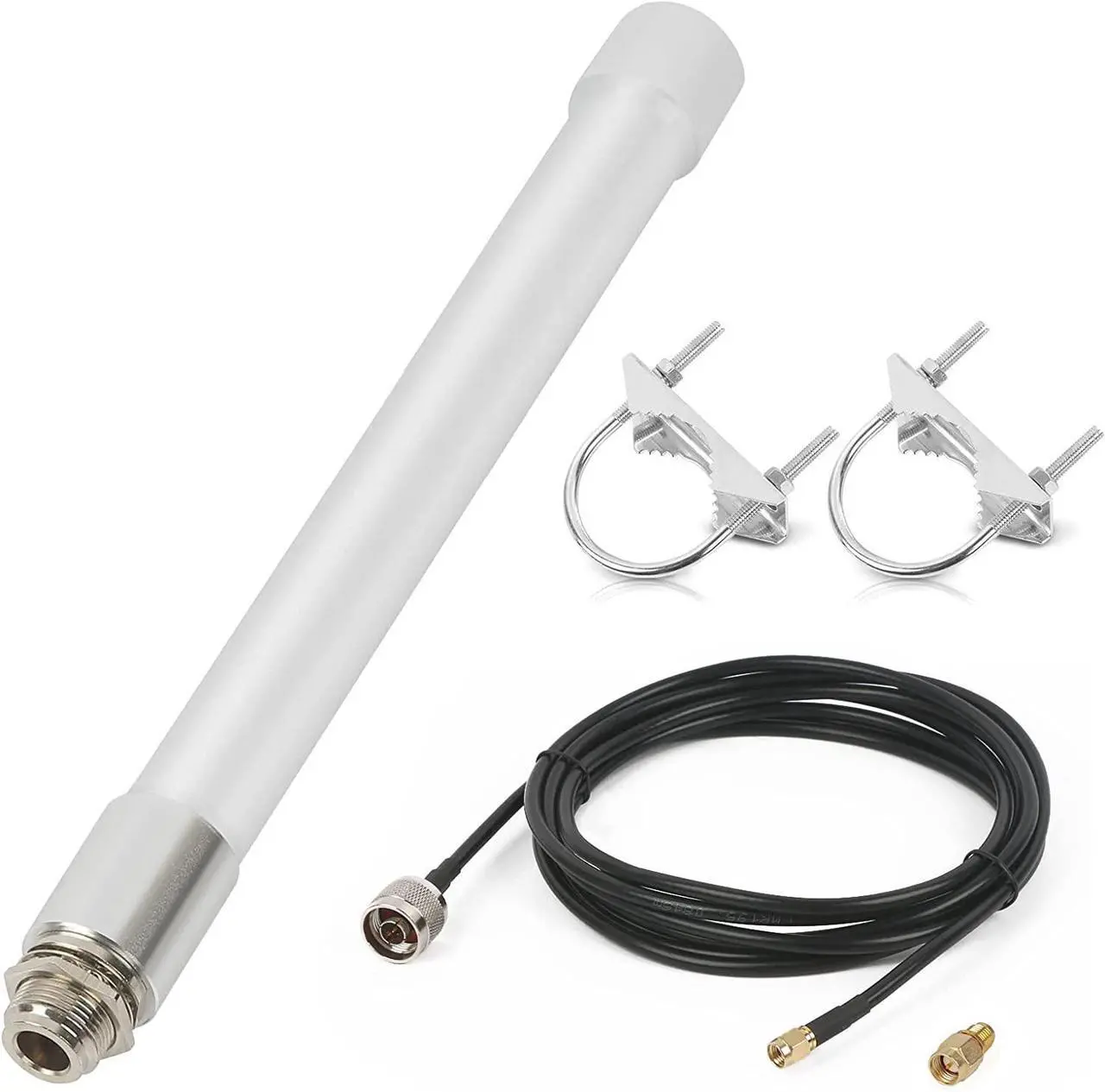 Main image of WiFi Antenna Dual Band 2.4GHz 5GHz 5.8GHz 8dBi RP-SMA SMA Male Outdoor Indoor Antenna with 10ft KMR195 Cable for WiFi Router Hotspot Security IP Camera