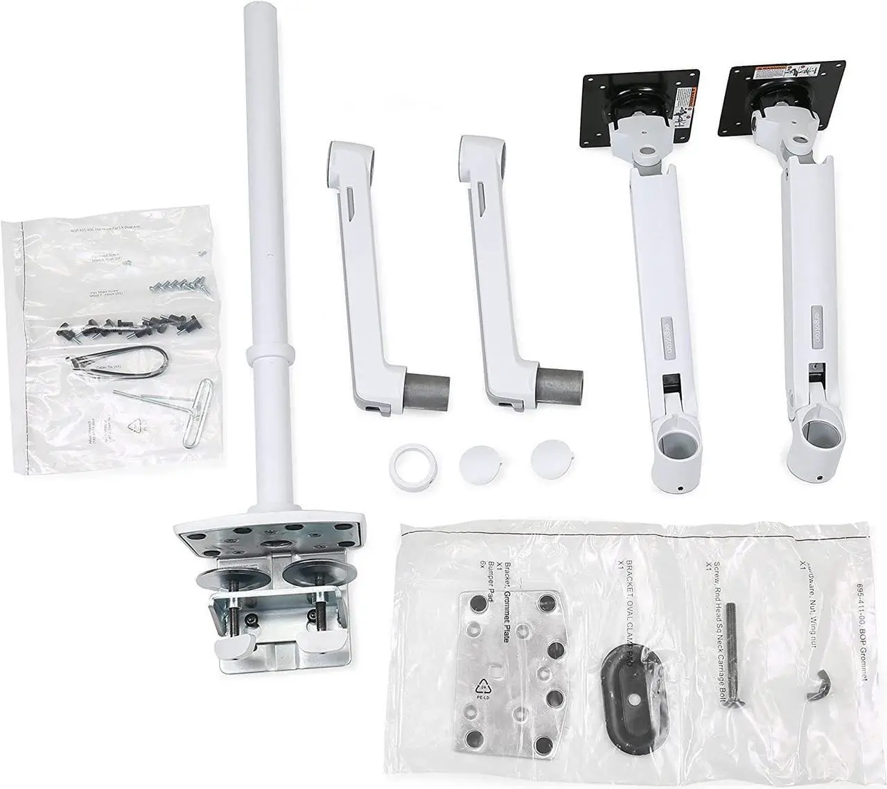 Alt view image 3 of 3 - Ergotron LX Triple Monitor Arm, VESA Desk Mount  for 3 Monitors Up to 40 Inches, 7 to 14 lbs Each