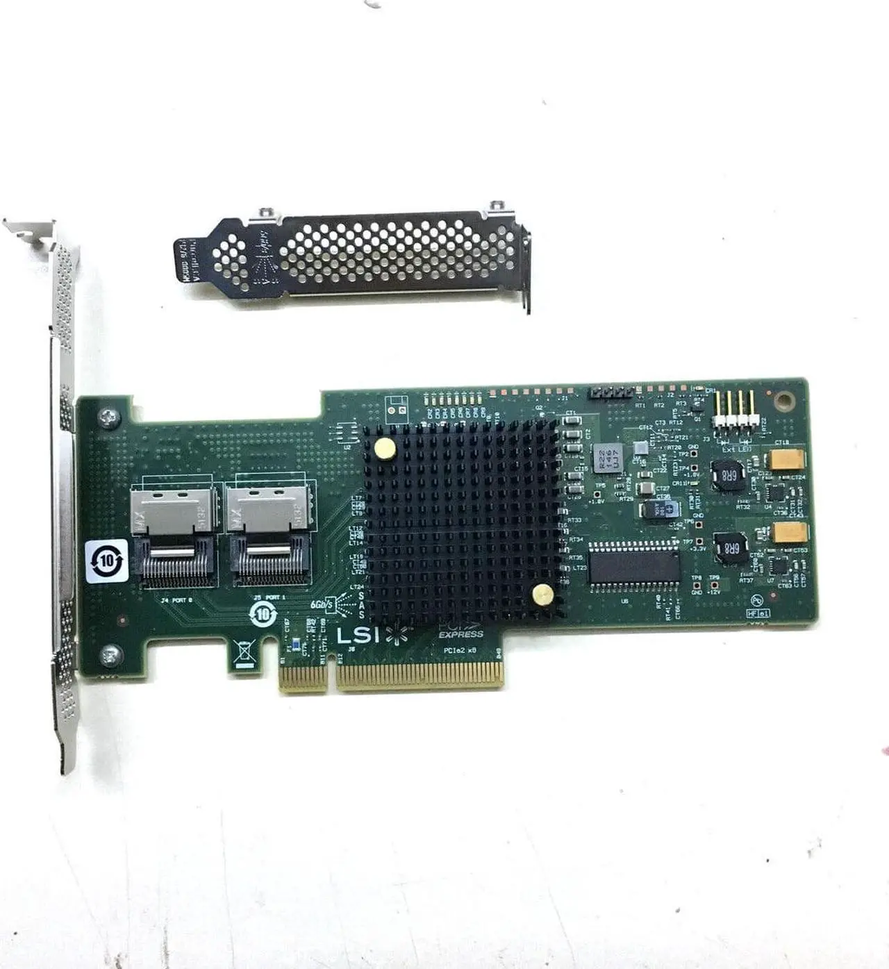Alt view image 2 of 3 - LSI SAS 9210-8i 8-port 6Gb/s PCIe x8 HBA RAID SATA Controller card=M1015 9211-8I