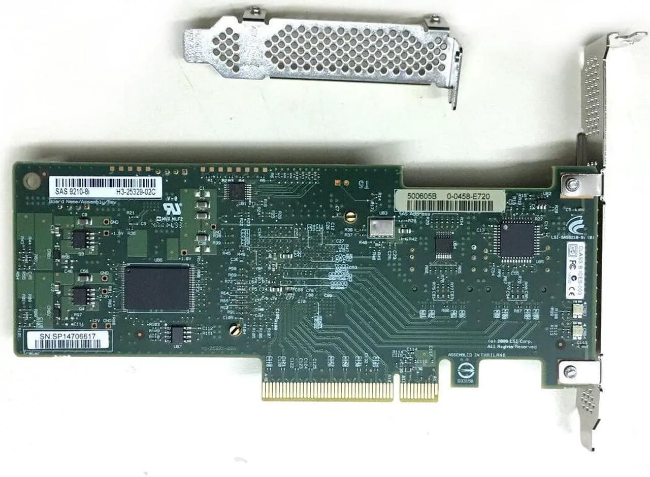 Alt view image 3 of 3 - LSI SAS 9210-8i 8-port 6Gb/s PCIe x8 HBA RAID SATA Controller card=M1015 9211-8I
