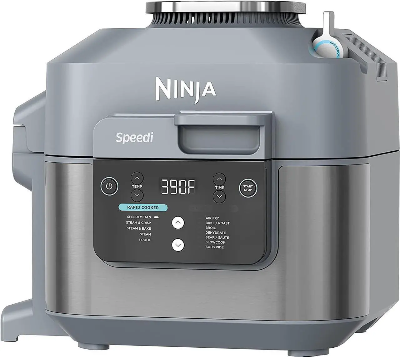 Main image of Ninja Speedi Rapid Cooker & Air Fryer, 6-Quart Capacity, 12-in-1 Functions to Steam, Bake, Roast, Sear, Sauté, Slow Cook, Sous Vide & More, 15-Minute Speedi Meals All In One Pot, Sea Salt Gray