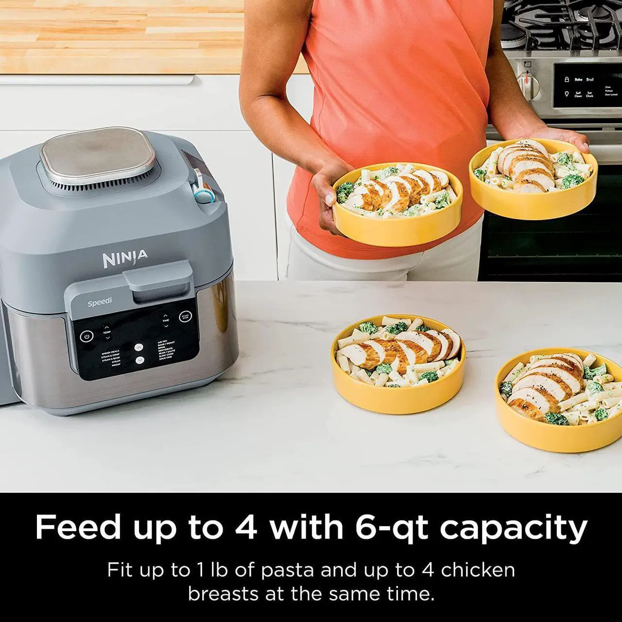 Alt view image 5 of 7 - Ninja Speedi Rapid Cooker & Air Fryer, 6-Quart Capacity, 12-in-1 Functions to Steam, Bake, Roast, Sear, Sauté, Slow Cook, Sous Vide & More, 15-Minute Speedi Meals All In One Pot, Sea Salt Gray