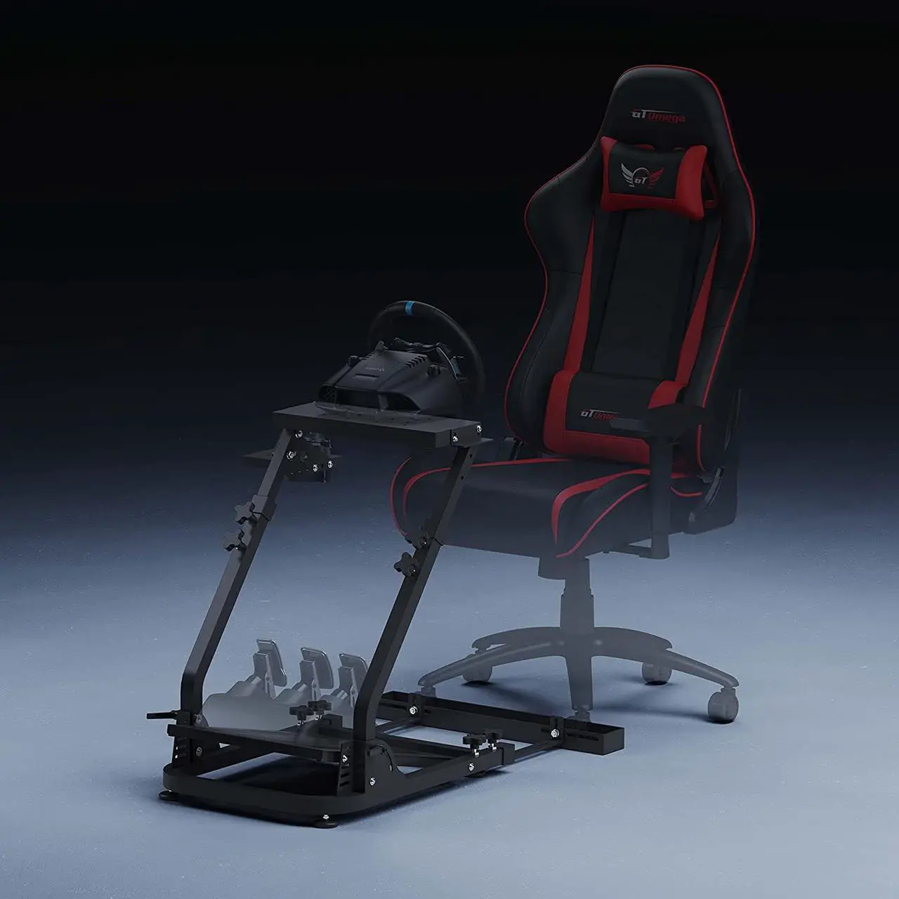 Alt view image 4 of 6 - GT OMEGA Classic Wheel Stand Steering Wheel Stand for Logitech Steering Wheel G923, Logitech G29, Logitech G920 with Chair Link - Thrustmaster T300, T500 TX & TH8A - PS4 Xbox