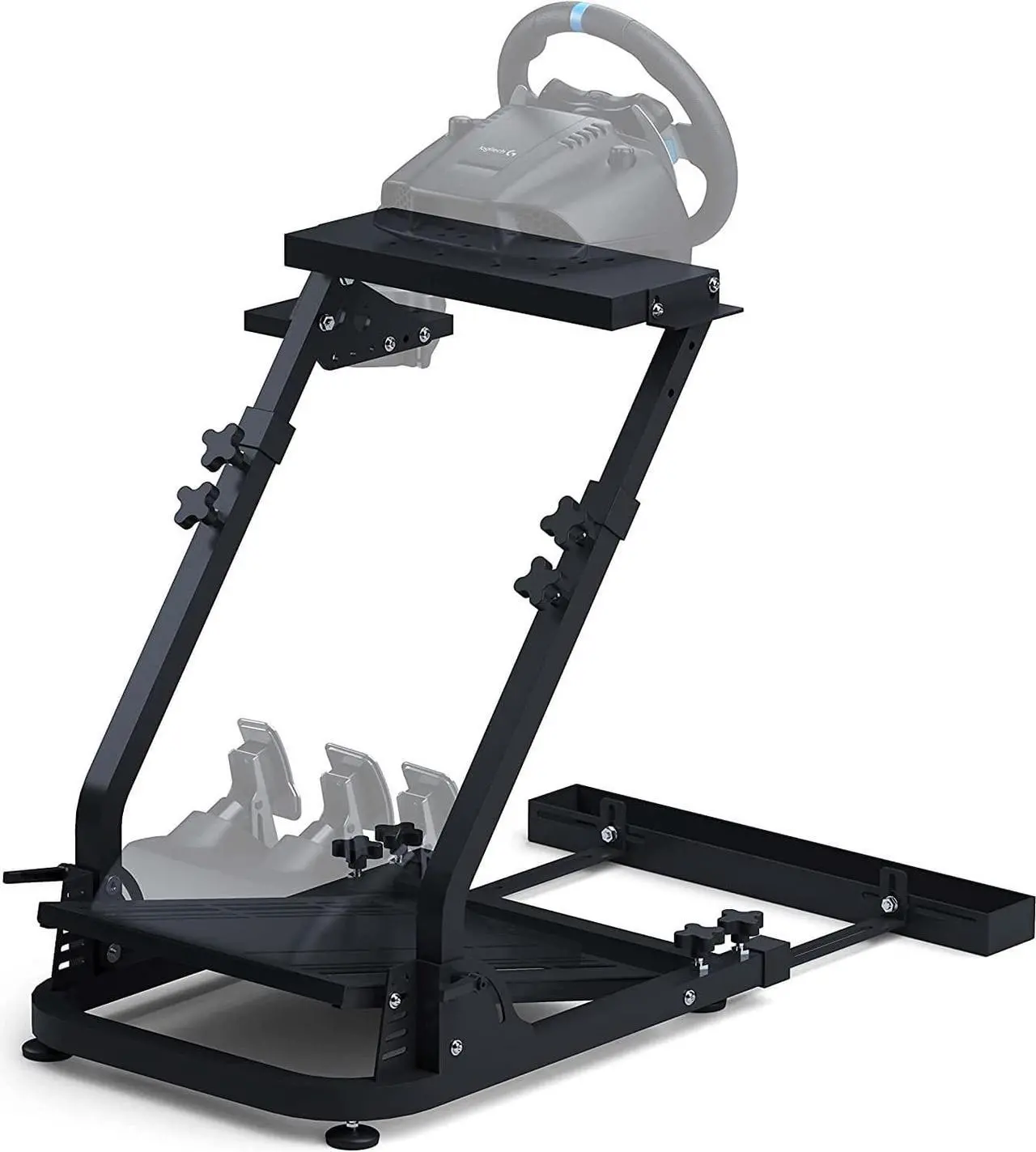 Alt view image 3 of 6 - GT OMEGA Classic Wheel Stand Steering Wheel Stand for Logitech Steering Wheel G923, Logitech G29, Logitech G920 with Chair Link - Thrustmaster T300, T500 TX & TH8A - PS4 Xbox