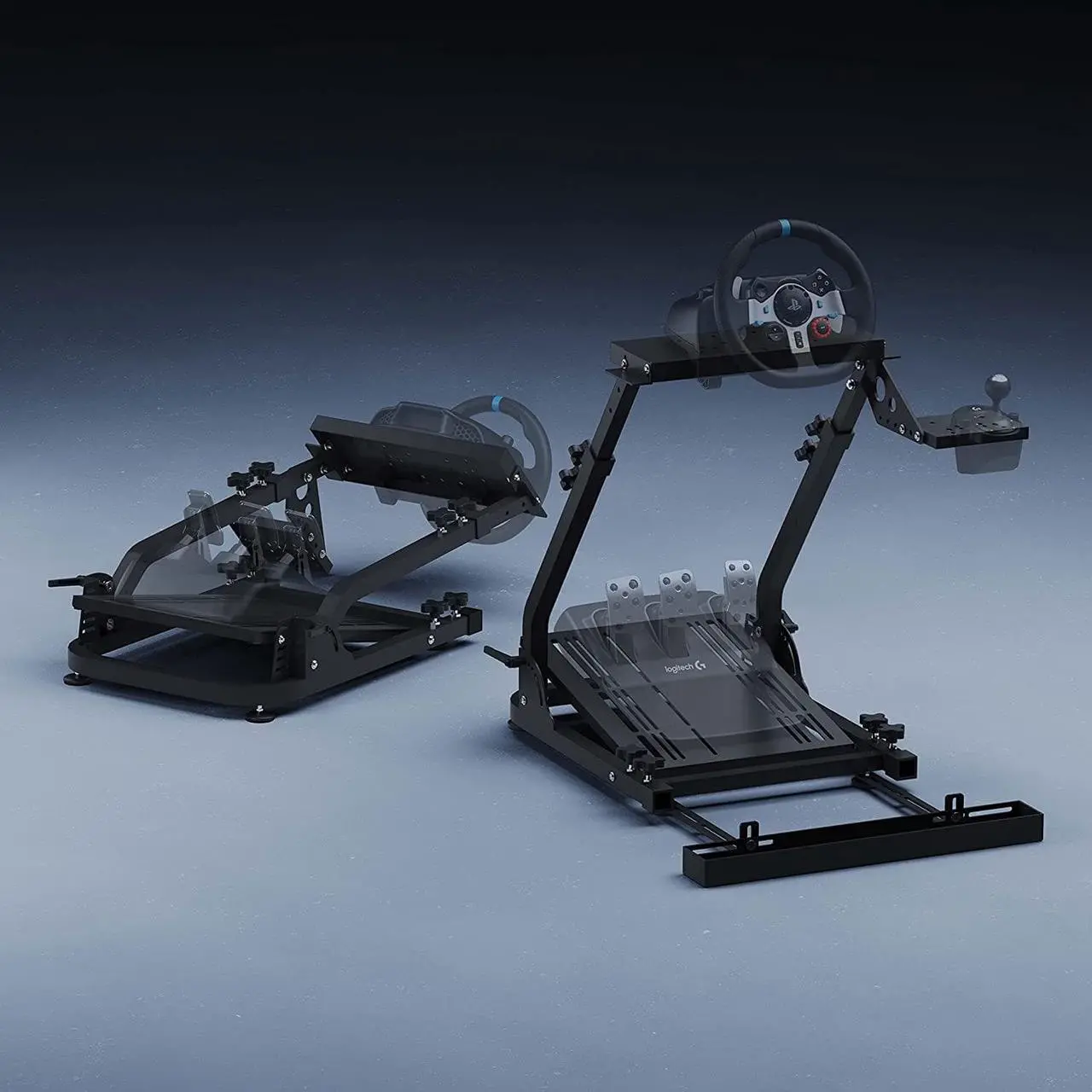 Alt view image 6 of 6 - GT OMEGA Classic Wheel Stand Steering Wheel Stand for Logitech Steering Wheel G923, Logitech G29, Logitech G920 with Chair Link - Thrustmaster T300, T500 TX & TH8A - PS4 Xbox