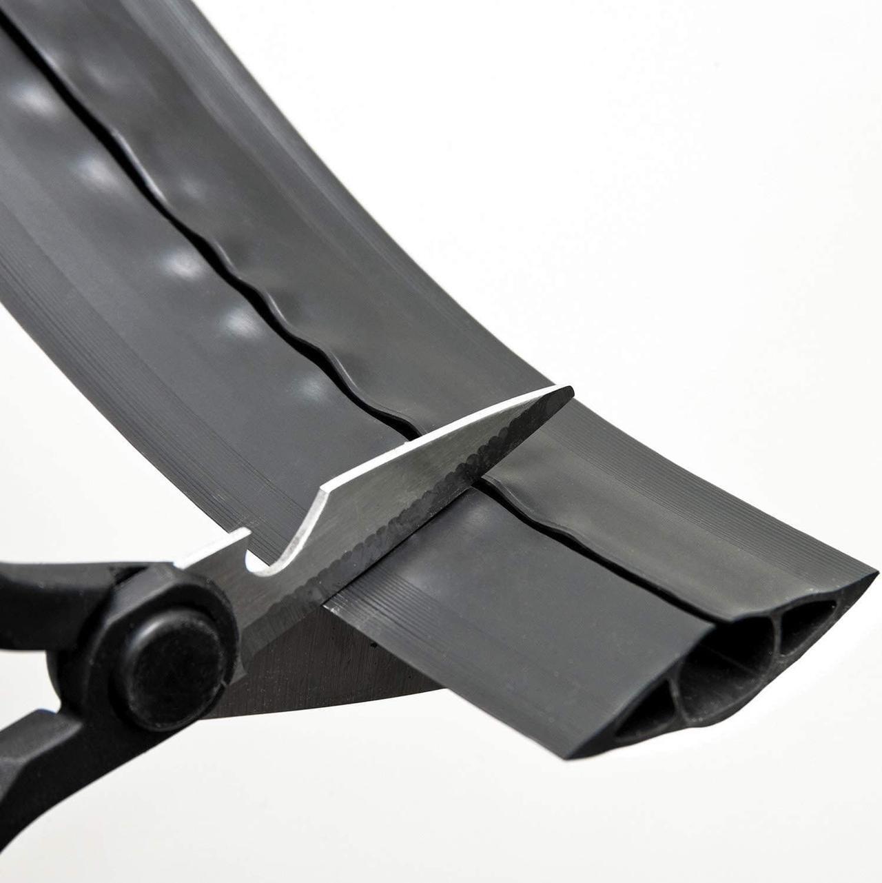 Alt view image 3 of 7 - 30ft Floor Cord Cover, Floor Cable Protector, Extension Cord Cover, Protect Wires & Prevent Cable Trips, Cable Management Solution - Cord Cavity = 0.63" (W) x 0.31" (H) - Black
