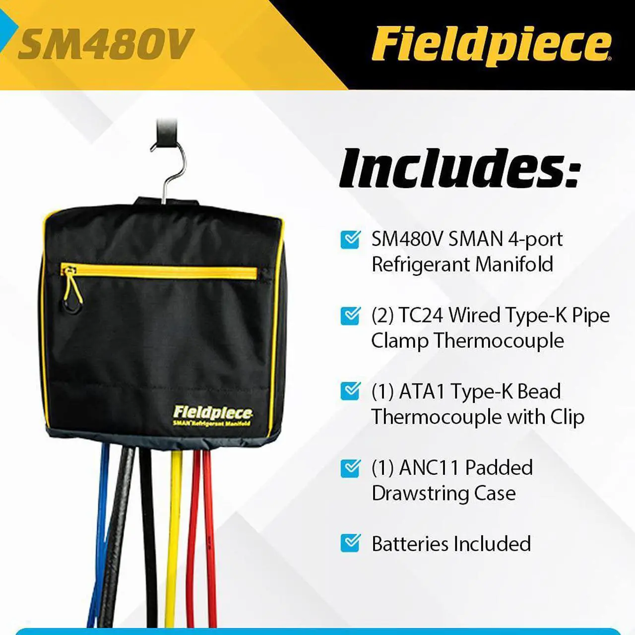 Alt view image 5 of 6 - Fieldpiece SM480V SMAN Digital Manifold Wireless Data Logging