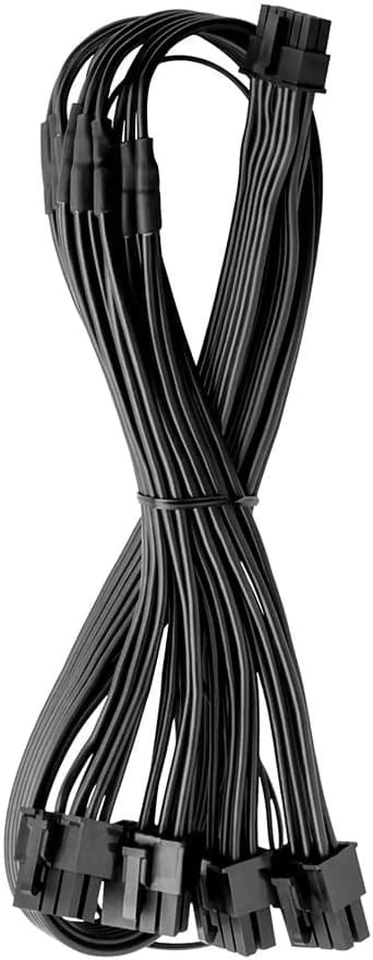 Alt view image 2 of 2 - CableMod Basics C-Series 12VHPWR PCI-e Cable for Corsair (Black, 16-pin to Quad 8-pin, 60cm)