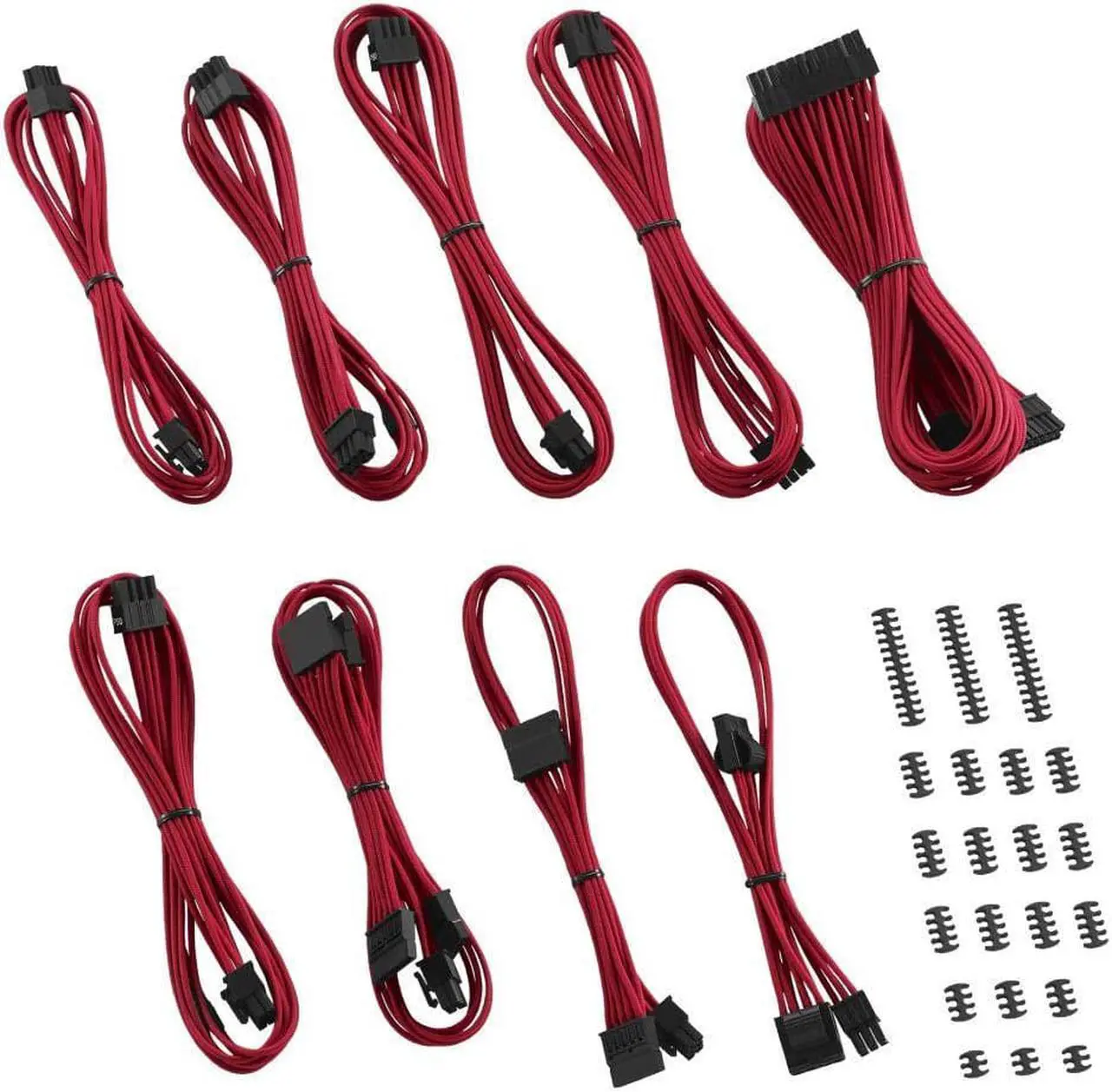 Main image of CableMod E-Series Classic ModFlex Sleeved Cable Kit for EVGA G5 / G3 / G2 / P2 / T2 (Red)