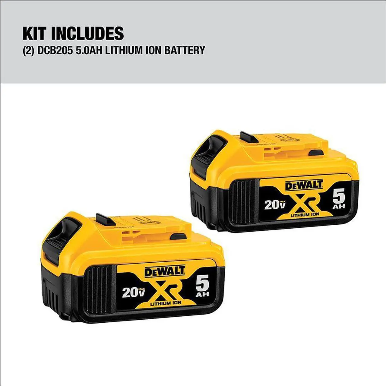 Alt view image 3 of 4 - DEWALT 20V MAX XR Battery, 5 Ah, 2-Pack