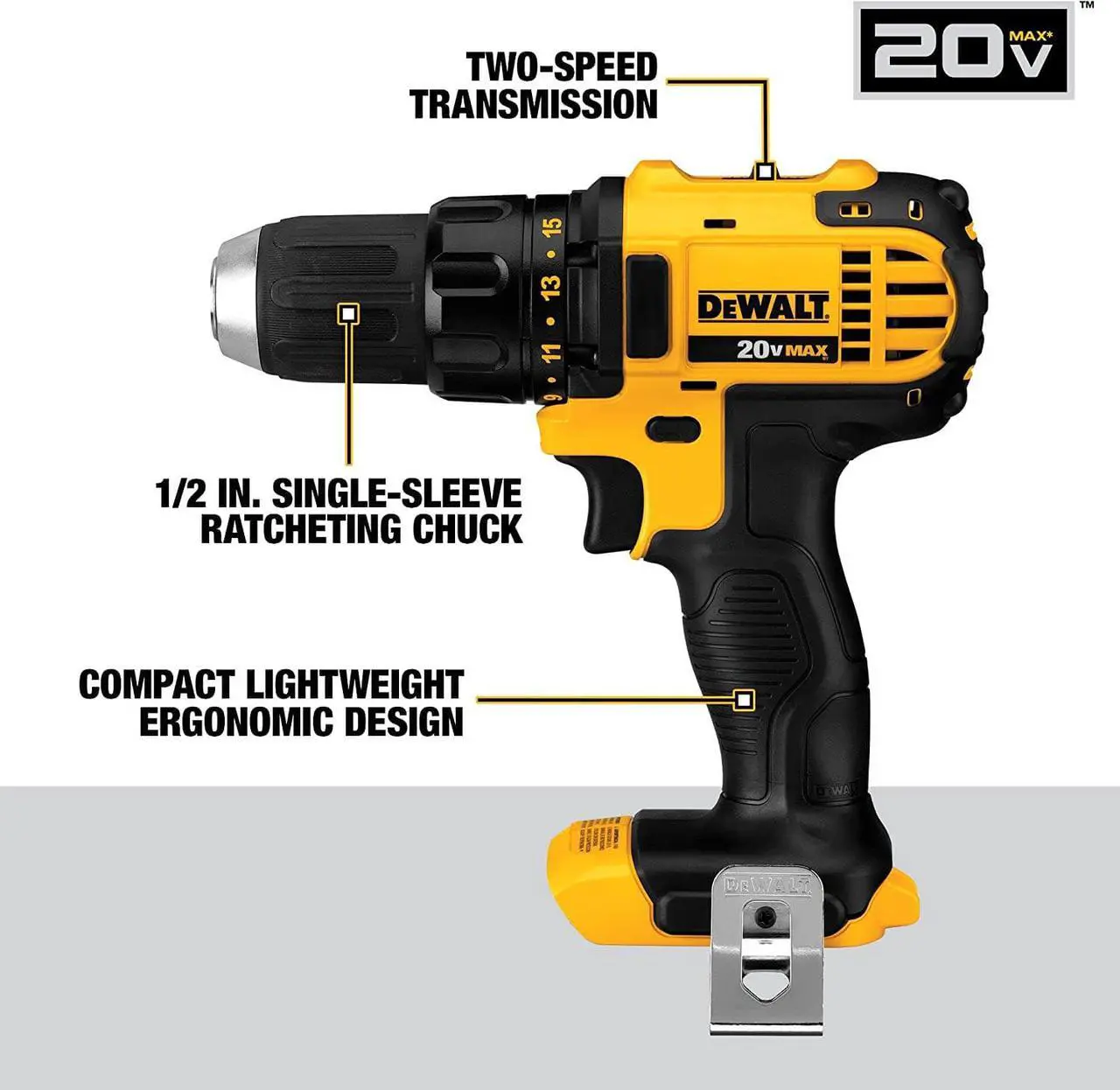 Alt view image 3 of 7 - DEWALT 20V MAX Power Tool Combo Kit, 4-Tool Cordless Power Tool Set with 2 Batteries and Charger