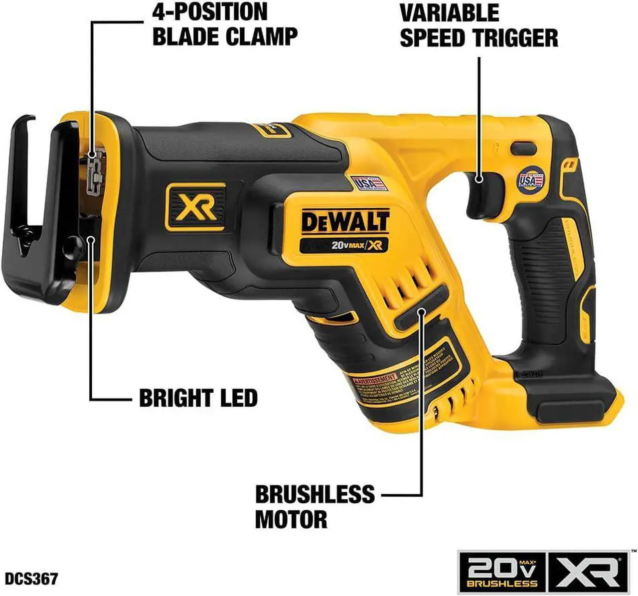 Alt view image 3 of 6 - DEWALT 20V MAX* XR Cordless Drill Combo Kit, Brushless, 5.0-Ah, 2-Tool