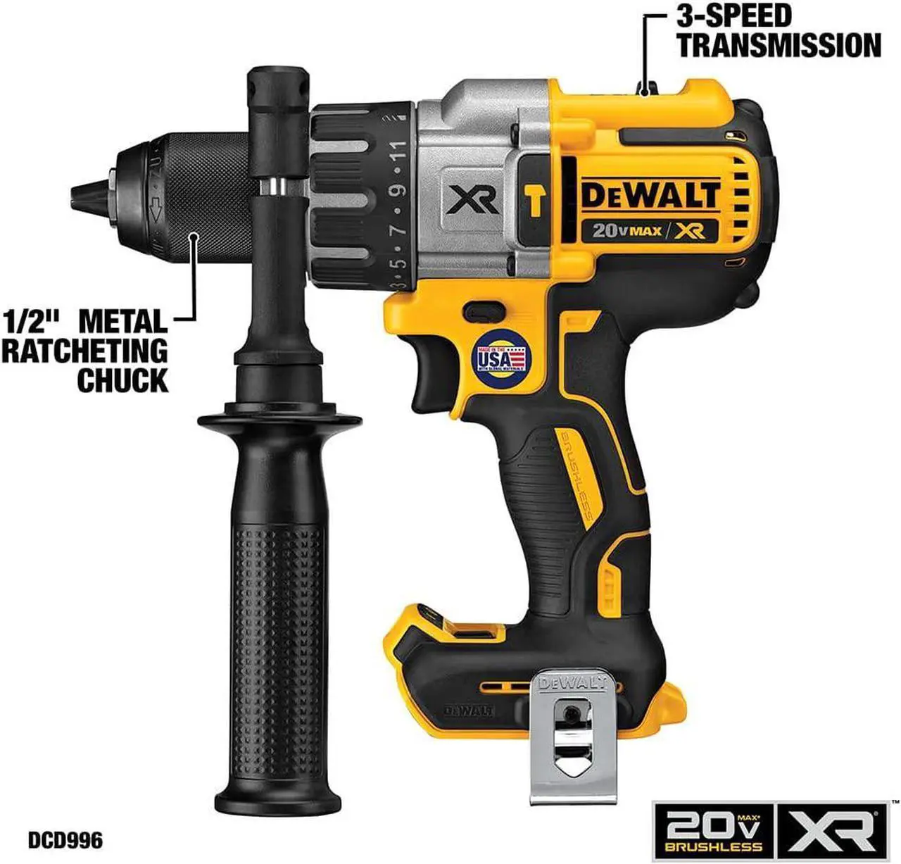 Alt view image 2 of 6 - DEWALT 20V MAX* XR Cordless Drill Combo Kit, Brushless, 5.0-Ah, 2-Tool
