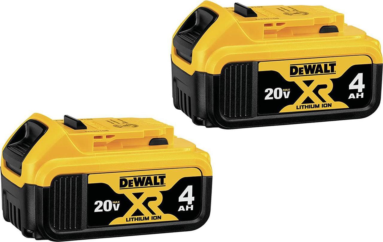 Main image of DEWALT 20V MAX* XR Battery, 4.0-Ah, 2-Pack (DCB204-2) , Black