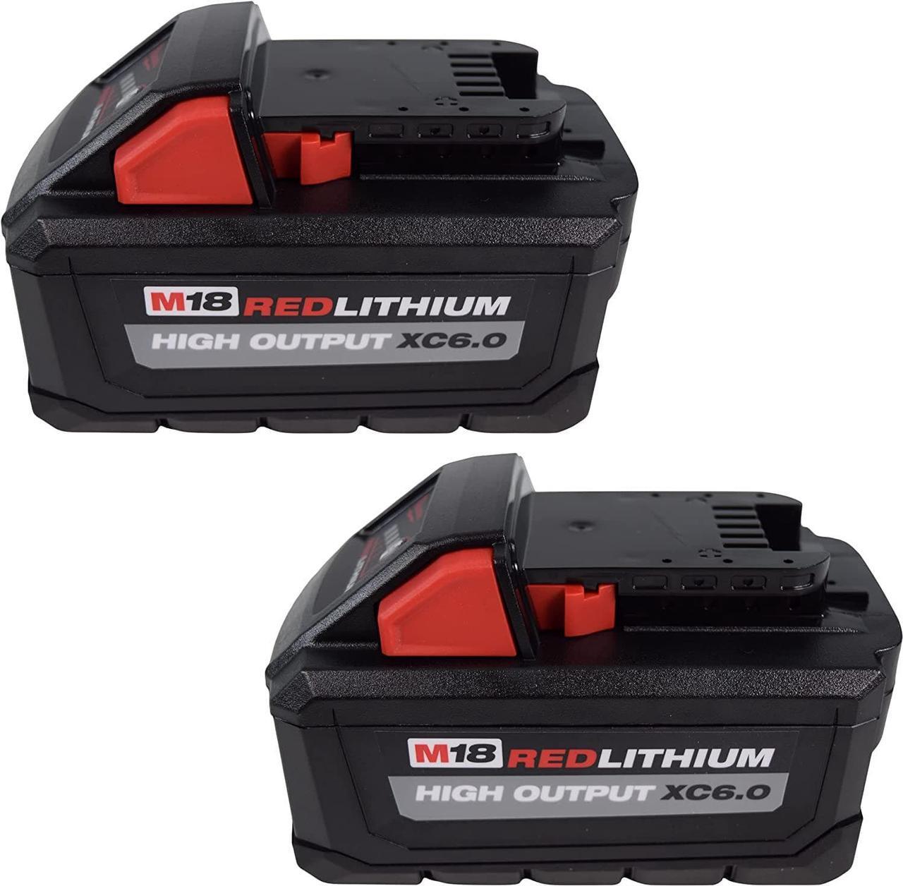 Main image of Milwaukee 48-11-1862 M18 Lithium-Ion High Output 6.0Ah Battery Pack (2-Pack)