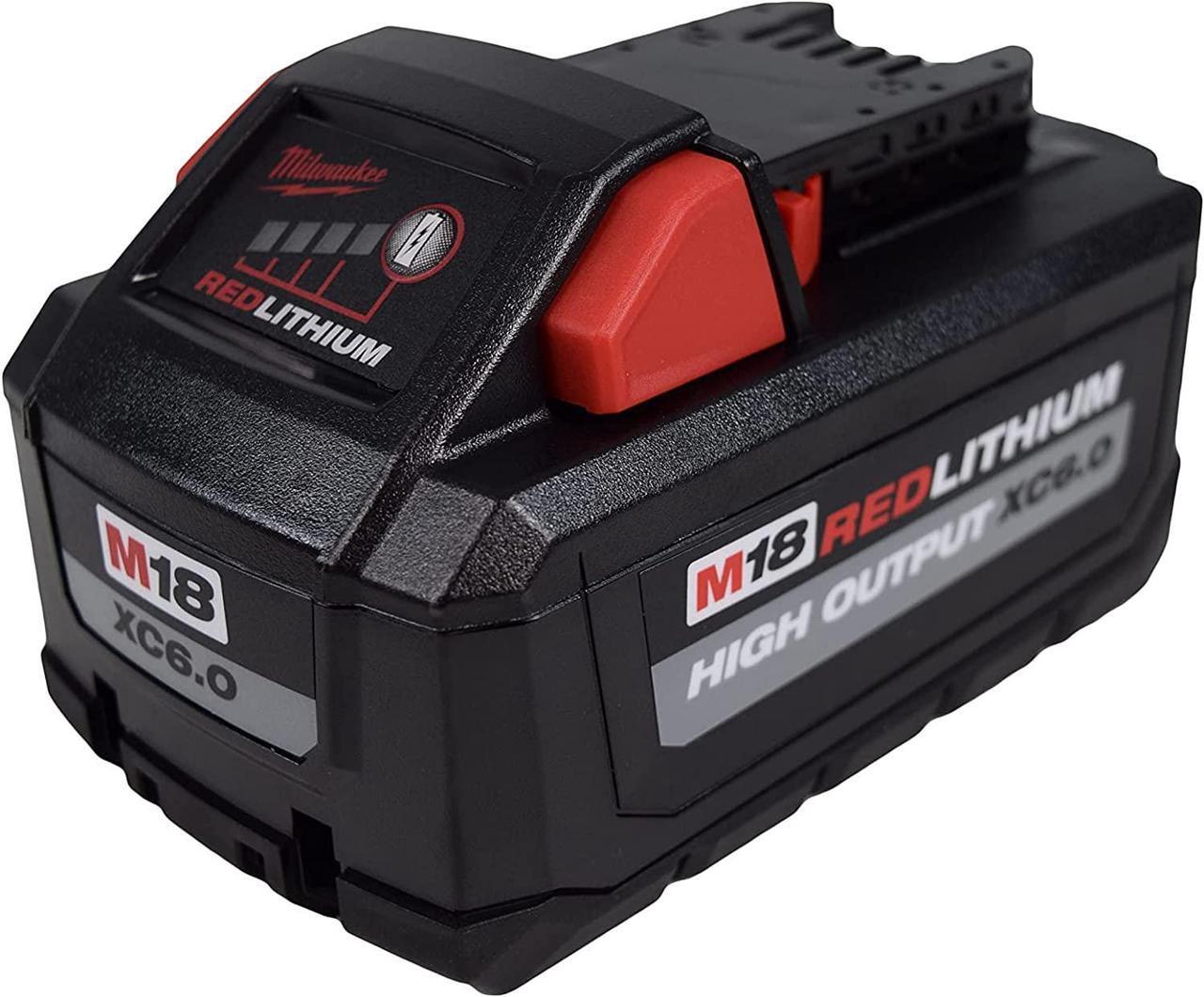 Alt view image 2 of 4 - Milwaukee 48-11-1862 M18 Lithium-Ion High Output 6.0Ah Battery Pack (2-Pack)