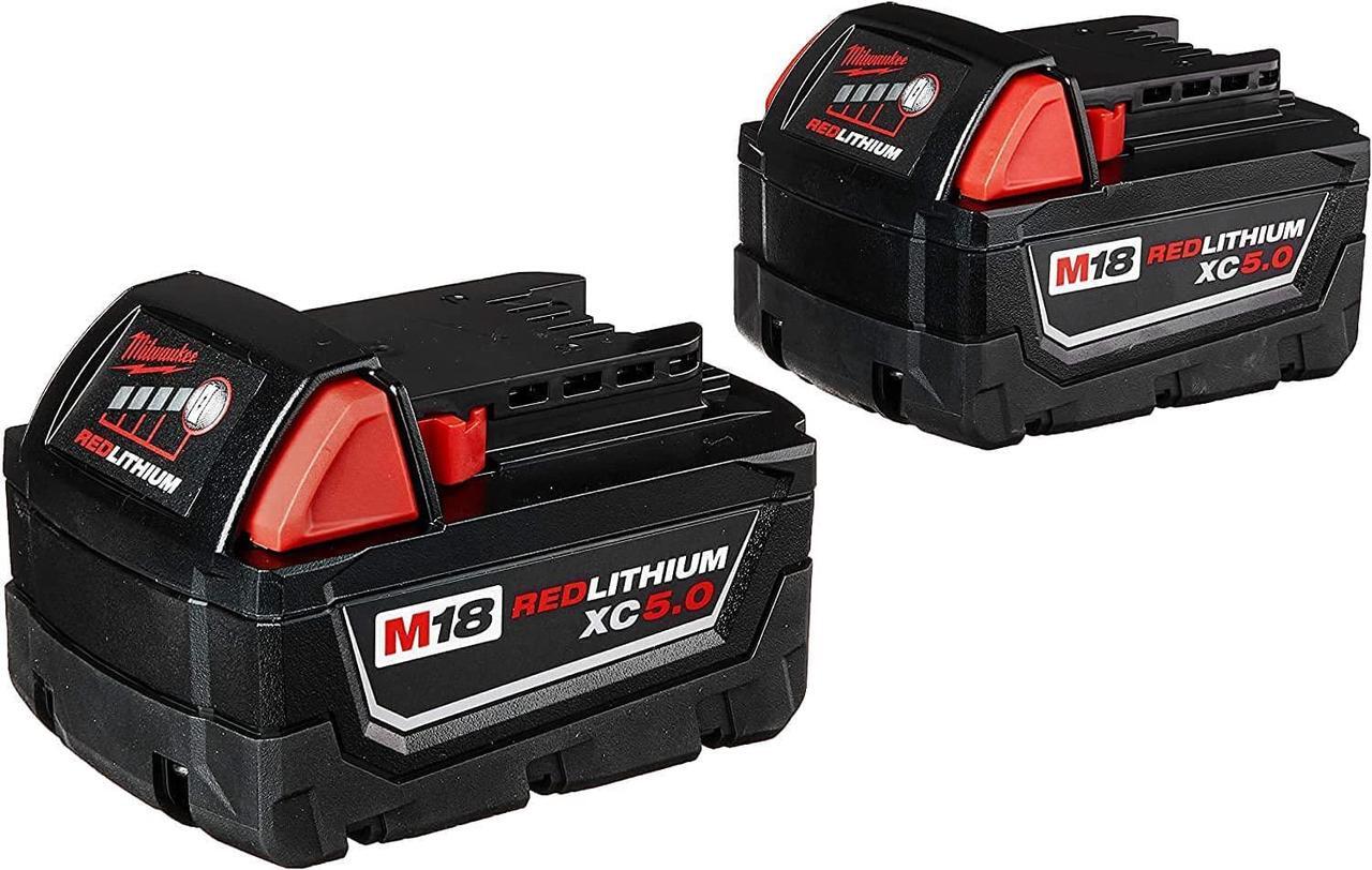 Main image of Milwaukee M18 48-11-1850 5.0 AH Batteries 5.0 18V 48-11-1852 (2 pack)