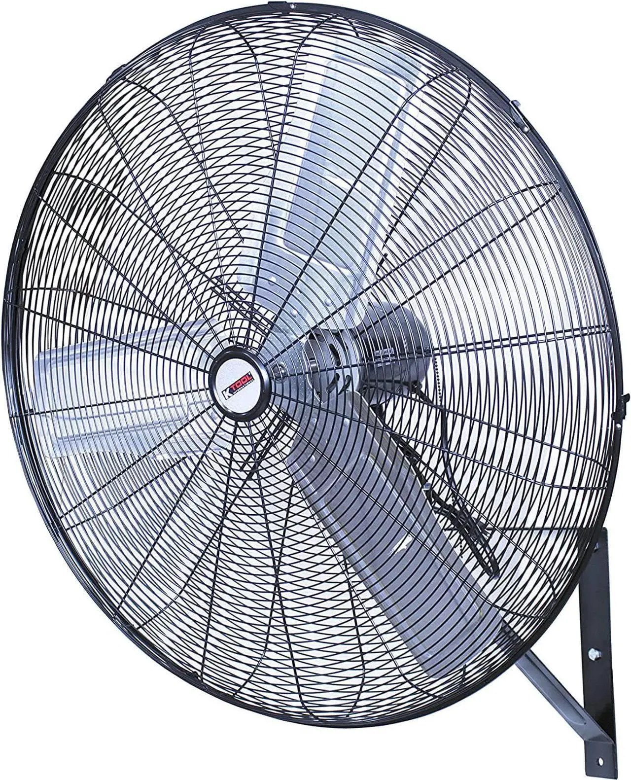 Main image of K Tool International 77731; 30 Inch Non-Oscillating Wall Mounted Industrial Fan; Cool Your Shop, Garage, or Workspace, 3 Speed Motor, 6 Foot Power Cord, 7930 Max CFM, Includes Mounting Hardware, Black