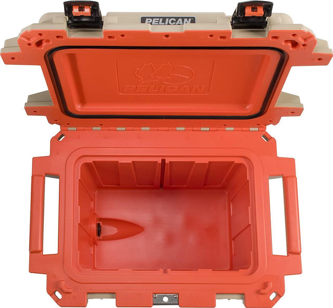 Alt view image 3 of 7 - Pelican 50 Quart Elite Cooler Tan/Orange