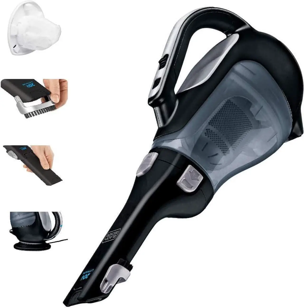 Main image of BLACK+DECKER 20V Lithium Compact Hand VAC Dustbuster Handheld Vacuum, Cordless, Black