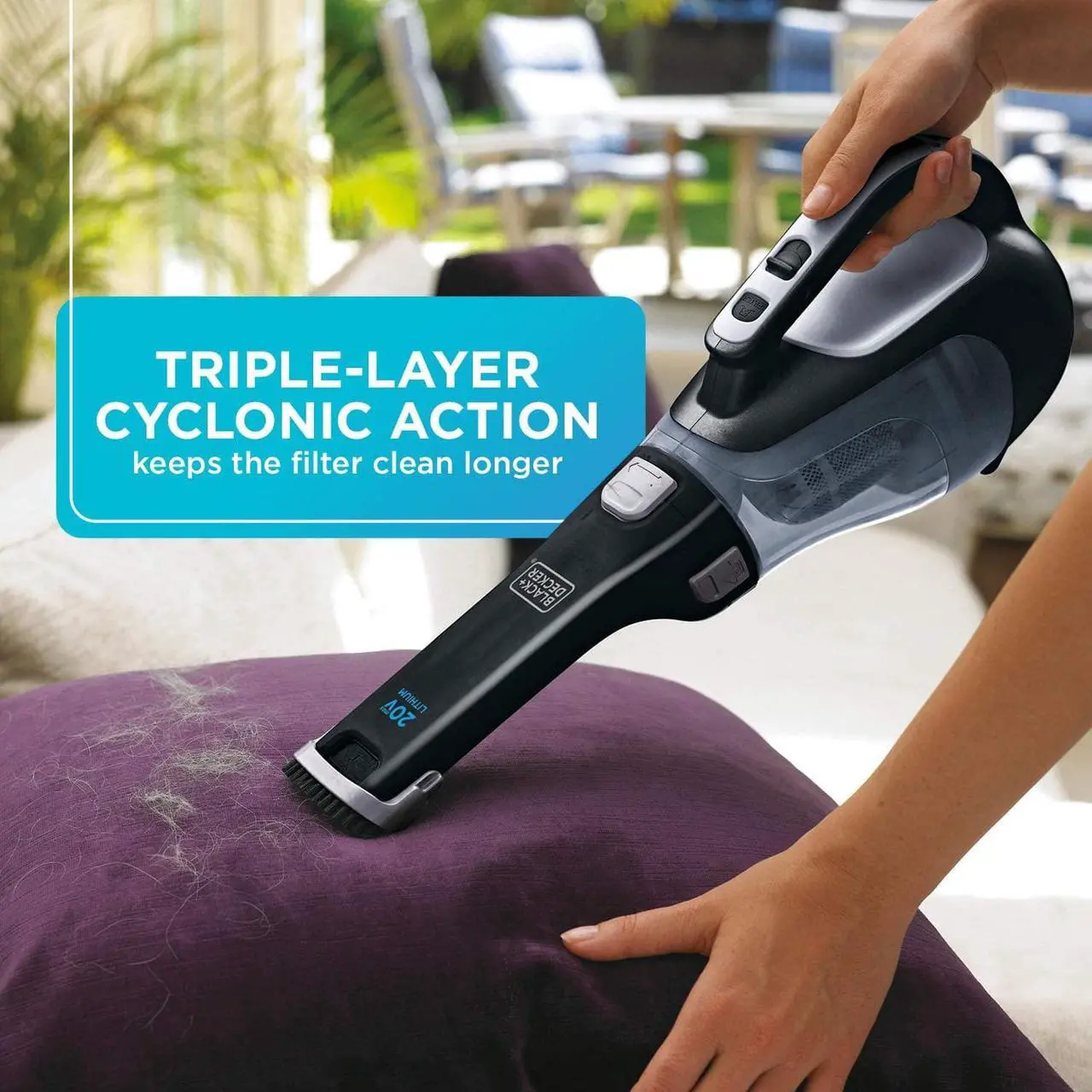 Alt view image 4 of 7 - BLACK+DECKER 20V Lithium Compact Hand VAC Dustbuster Handheld Vacuum, Cordless, Black