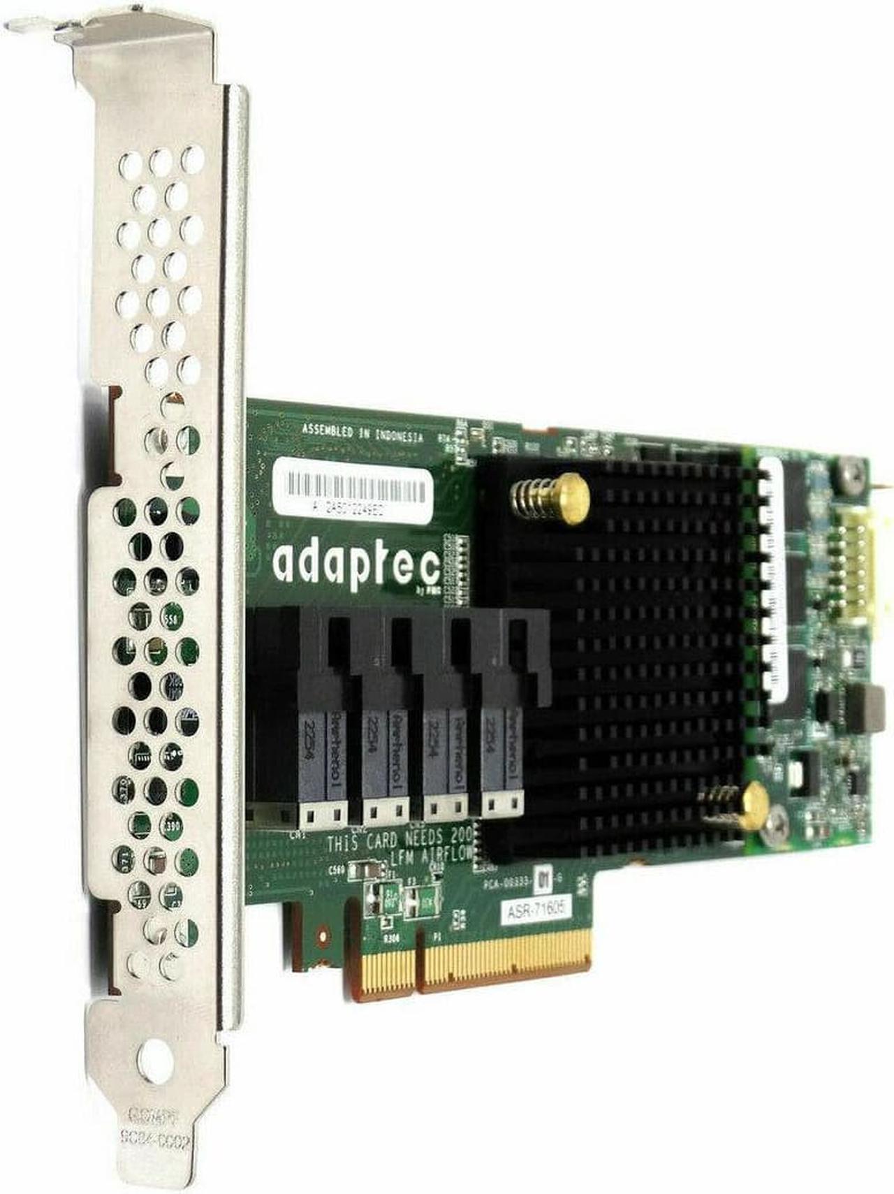 Main image of Adaptec ASR 71605 1GB 16 Port SAS SATA PCIe Raid Controller 2280200-R 6Gb/s HBA/RAID CARD ZFS PC LINUX NAS