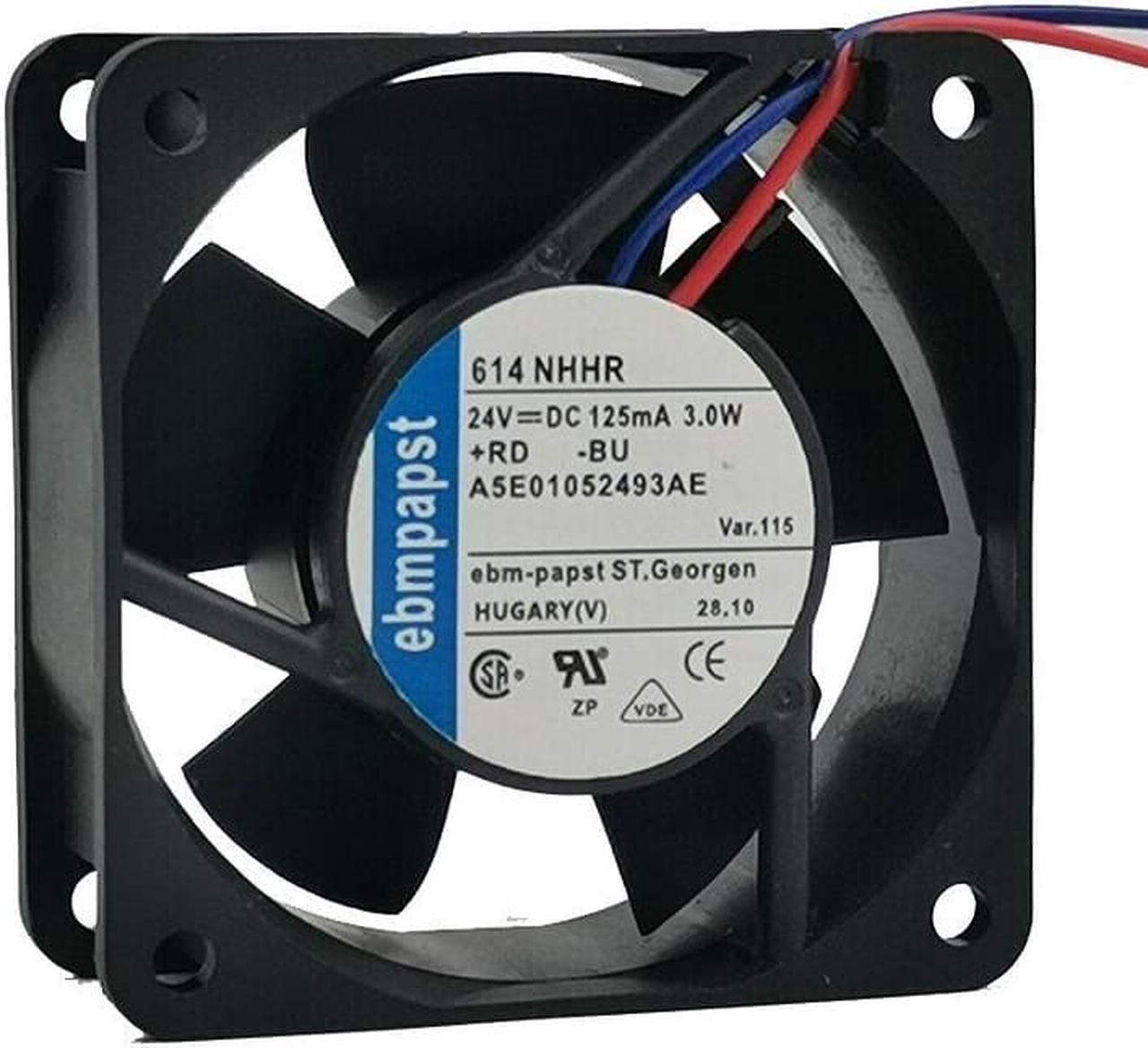 Ebmpapst 614NHHR Axial Fan DC 24V 125mA 3W 60*60*25mm Inverter Cooling Fan