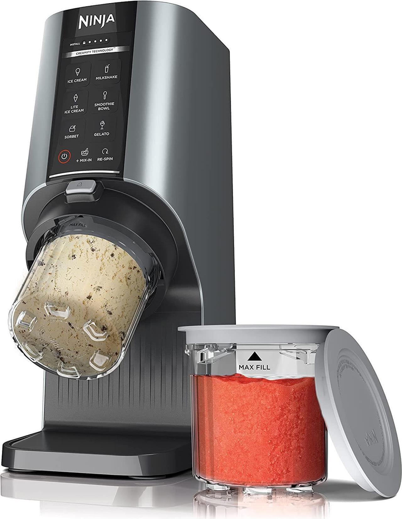 Main image of Ninja CREAMi Breeze 7-in-1 Ice Cream & Frozen Treat Maker for Ice Cream, Milkshakes, Smoothie Bowl, Gelato, Sorbet & More, with (2) Pint Containers & Lids, Perfect for Kids, Silver Mist
