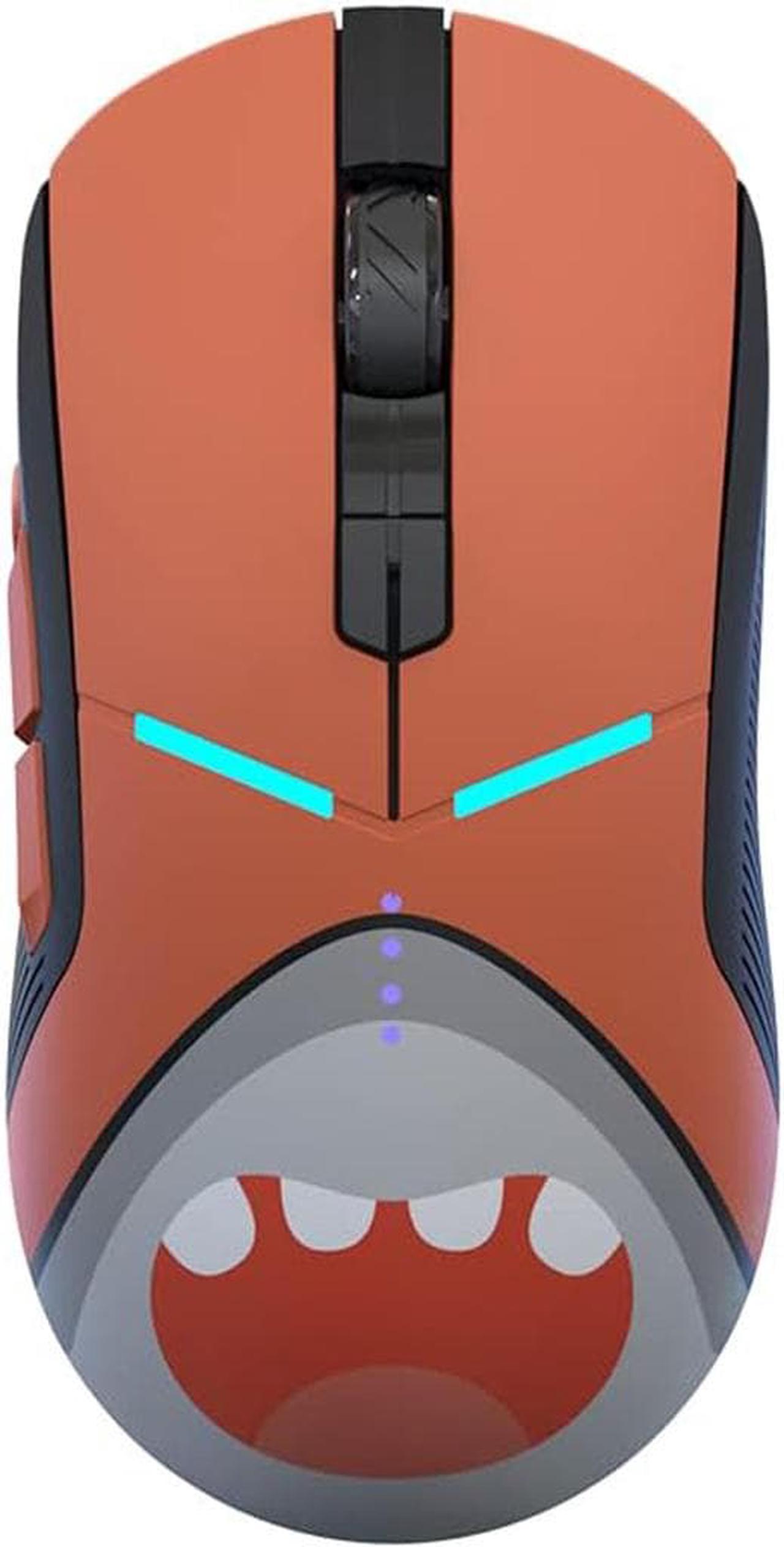 Wireless Gaming Mouse  10000 DPI PMW3325 Optical Sensor  7 Programmable Buttons  Long Rechargeable Battery Life - USB Type C Cable Included  RGB Backlit  Orange