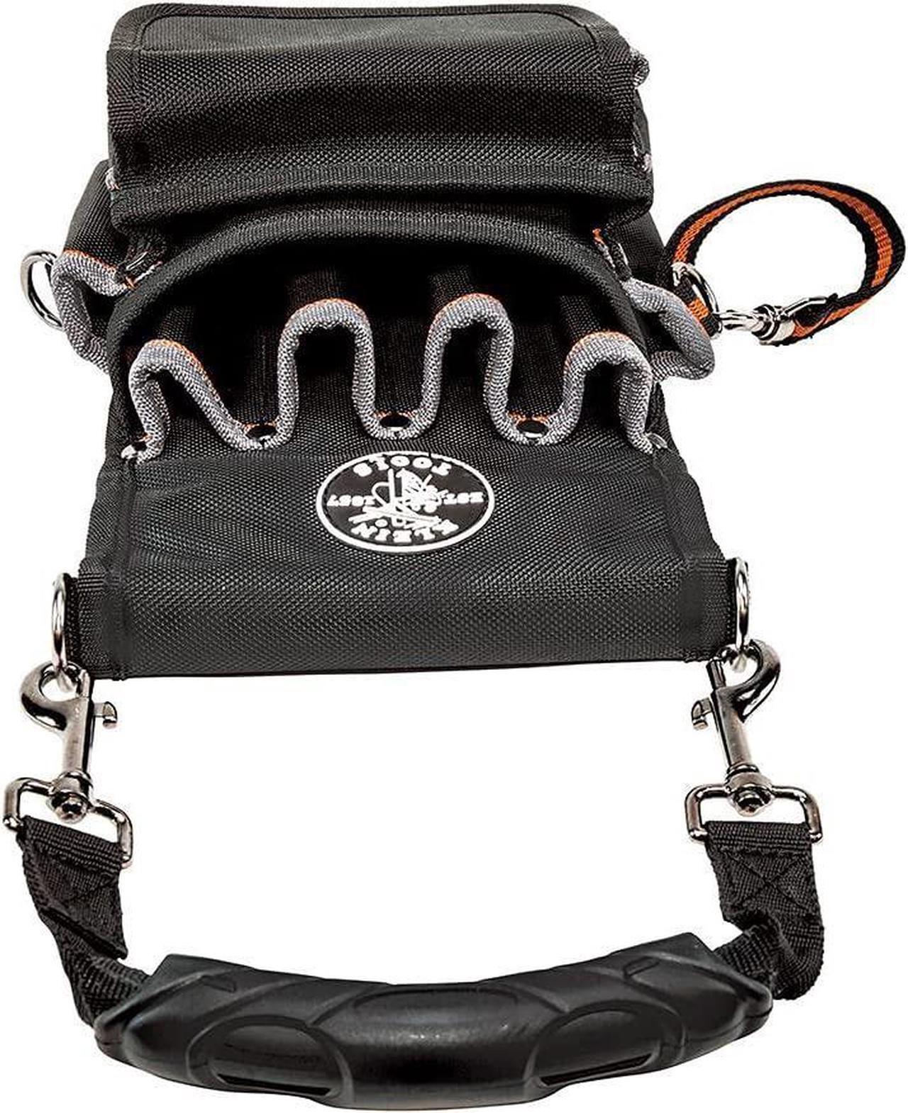 Alt view image 6 of 6 - Klein Tools Tool Pouch, Tradesman Pro Maintenance Tool Pouch with 9 Pockets, Tape Thong, 2-Inch Tunnel Loop, Great Electrician Holster