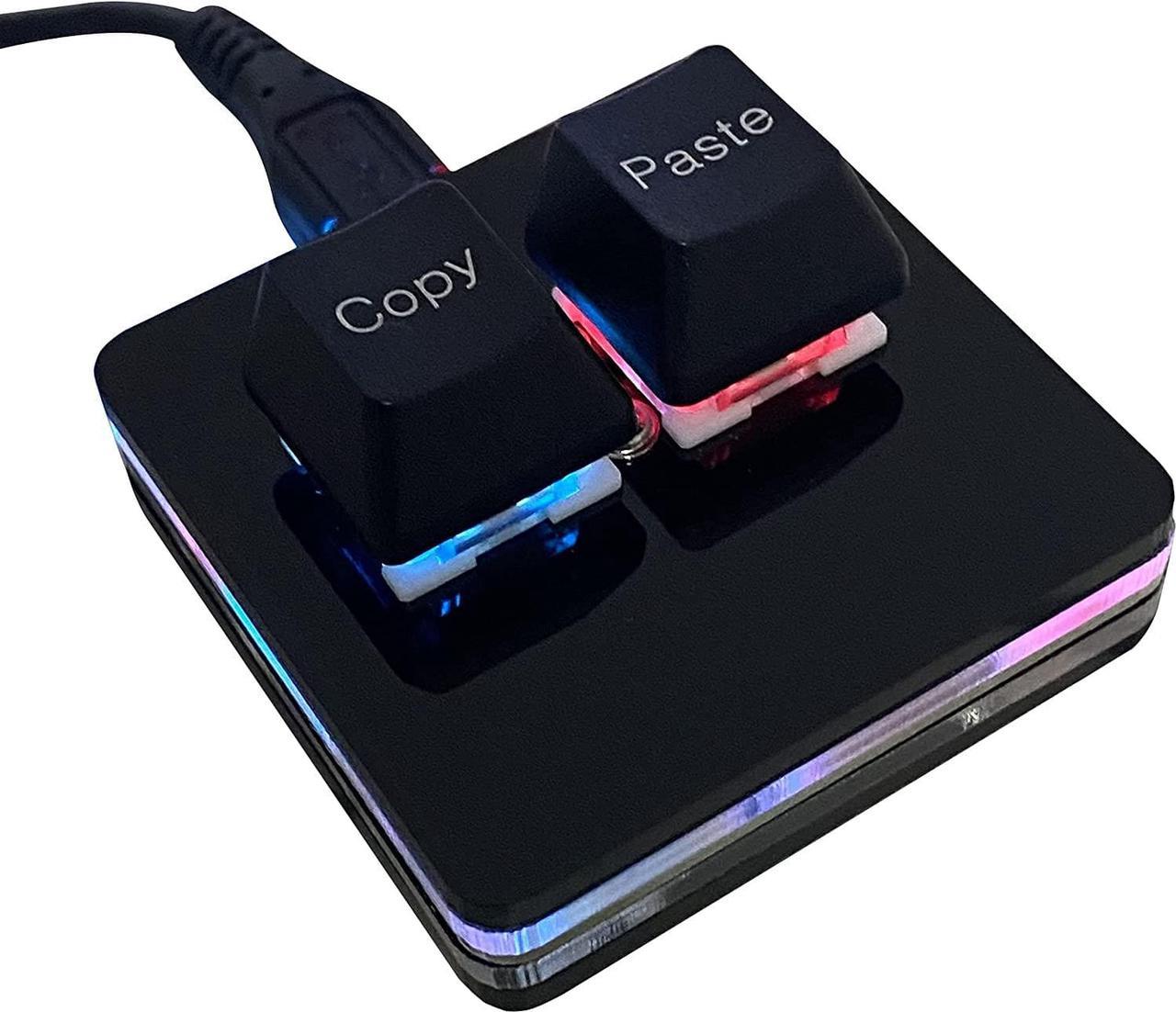 Copy and Paste 2-Key Keyboard SAYO OSU Keypad Hotswap One Handed Mechanical Gaming Keyboard Cherry Switch RGB Backlit Mini USB Keypad for macros or Rhythm Games