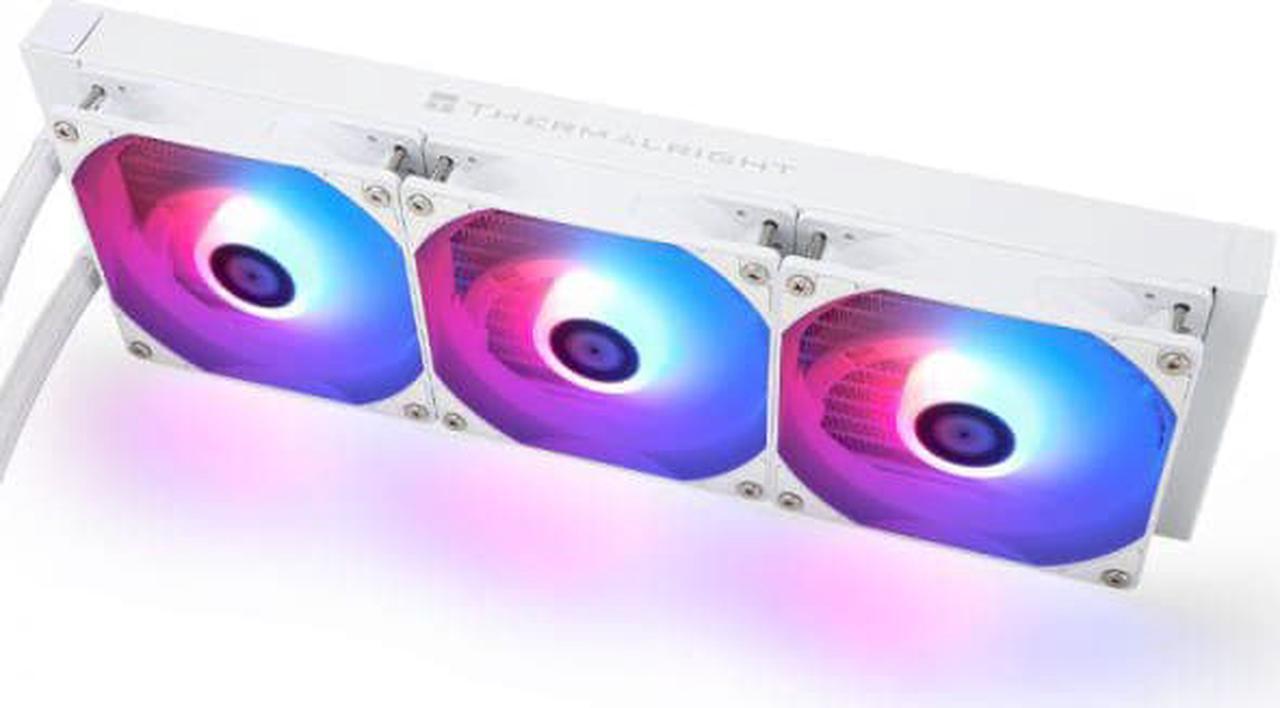 Alt view image 4 of 5 - Thermalright AQUA ELITE 360 ARGB AIO CPU Liquid Cooler ,Intel LGA1700 Ready/AM5/AMD All-in-One Liquid Cooling System 360mm High Efficiency Radiator CPU Cooler, AURA SYNC - White