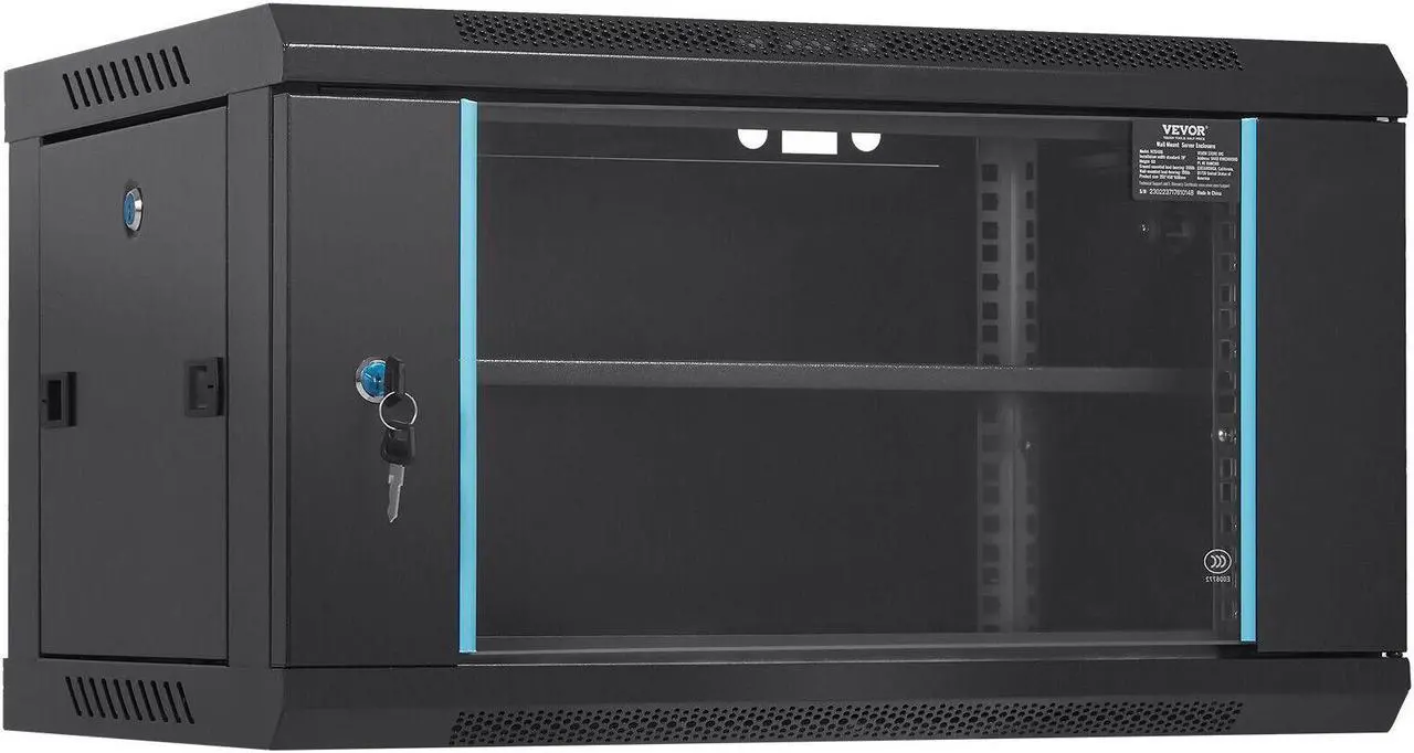 Main image of 6U Wall Mount Network Server Rack Cabinet Enclosure 15.5'' Deep Door Lock
