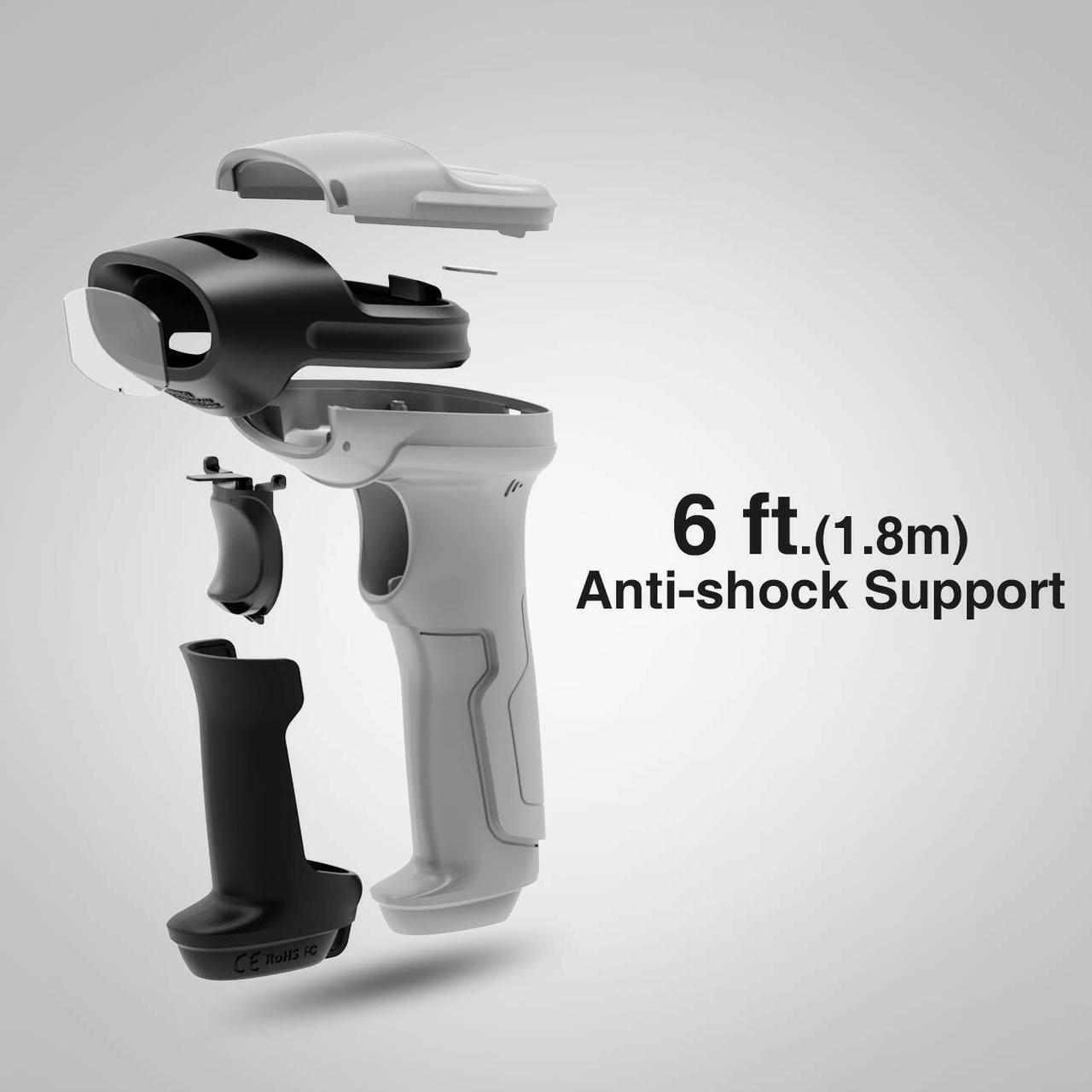 Alt view image 6 of 6 - Inateck Barcode Scanner Bluetooth Wireless Barcode Reader Auto Scanning